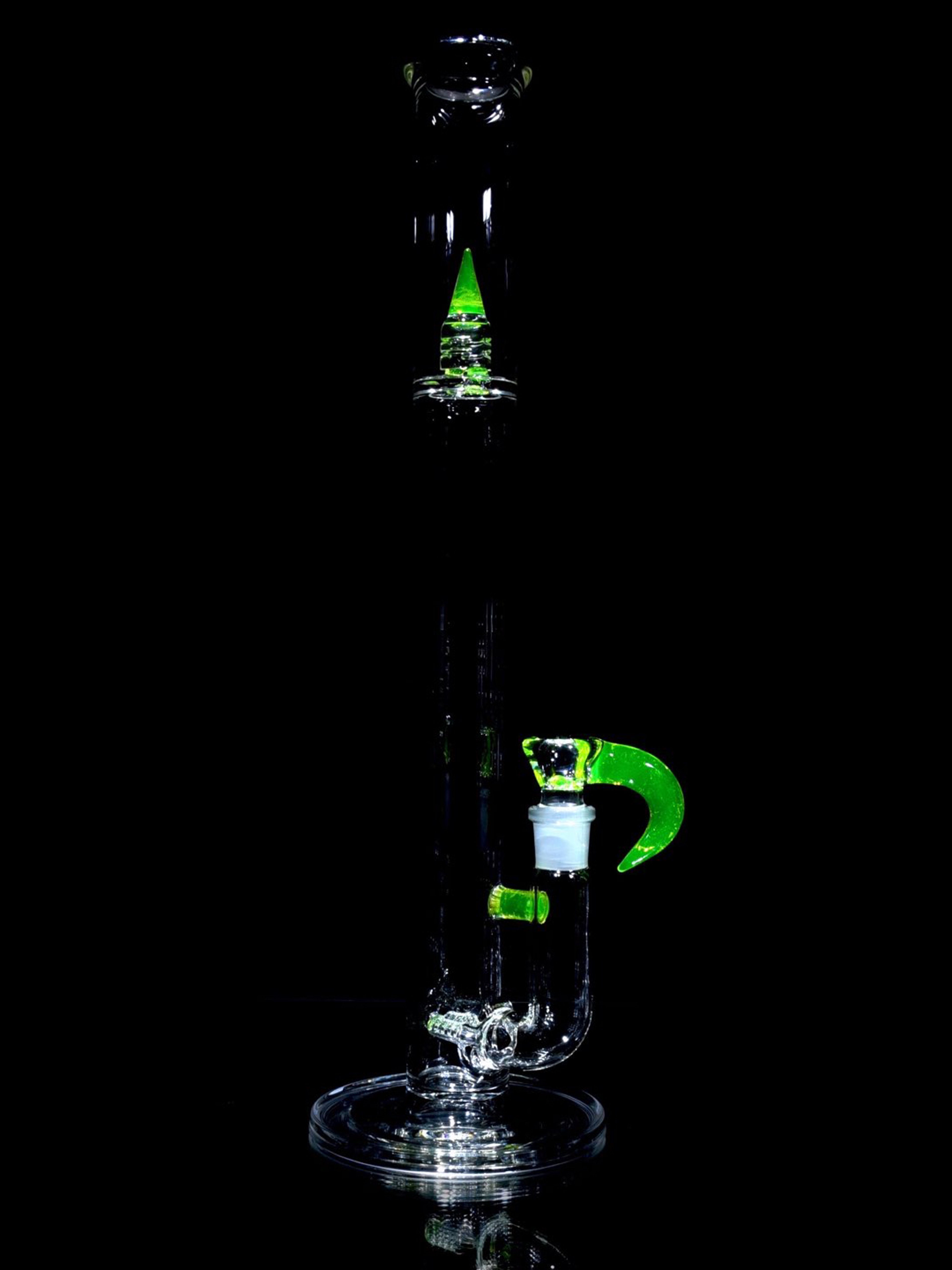 Preview pic of Kenta Kito - UV Accented 44mm Upgrid Twin Stemline Straight Tube w/ 4-hole Horned Slide - Ion - 18mm Female