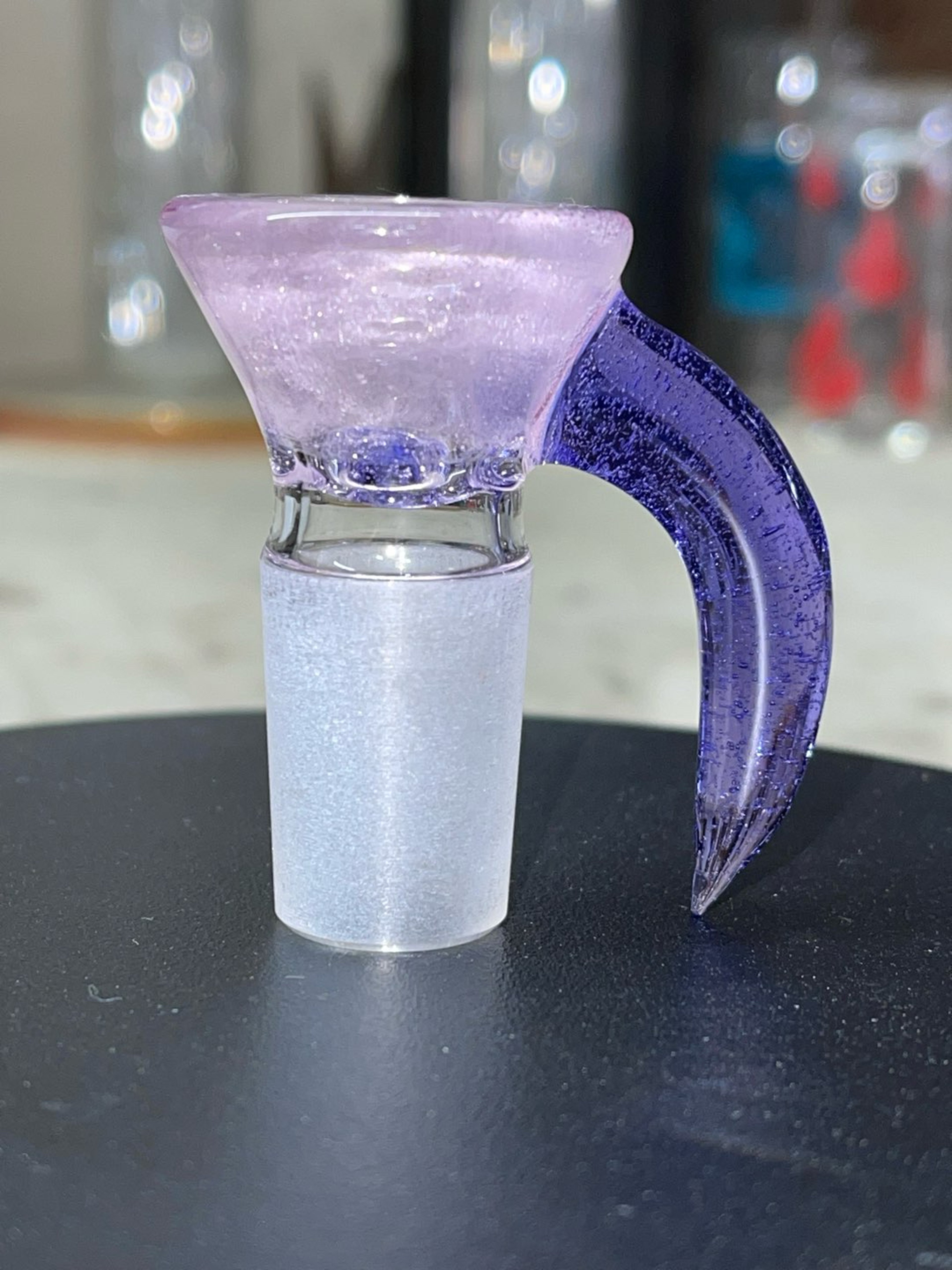 Preview pic of 18mm, pink lollipop bowl, purple lollipop horn
