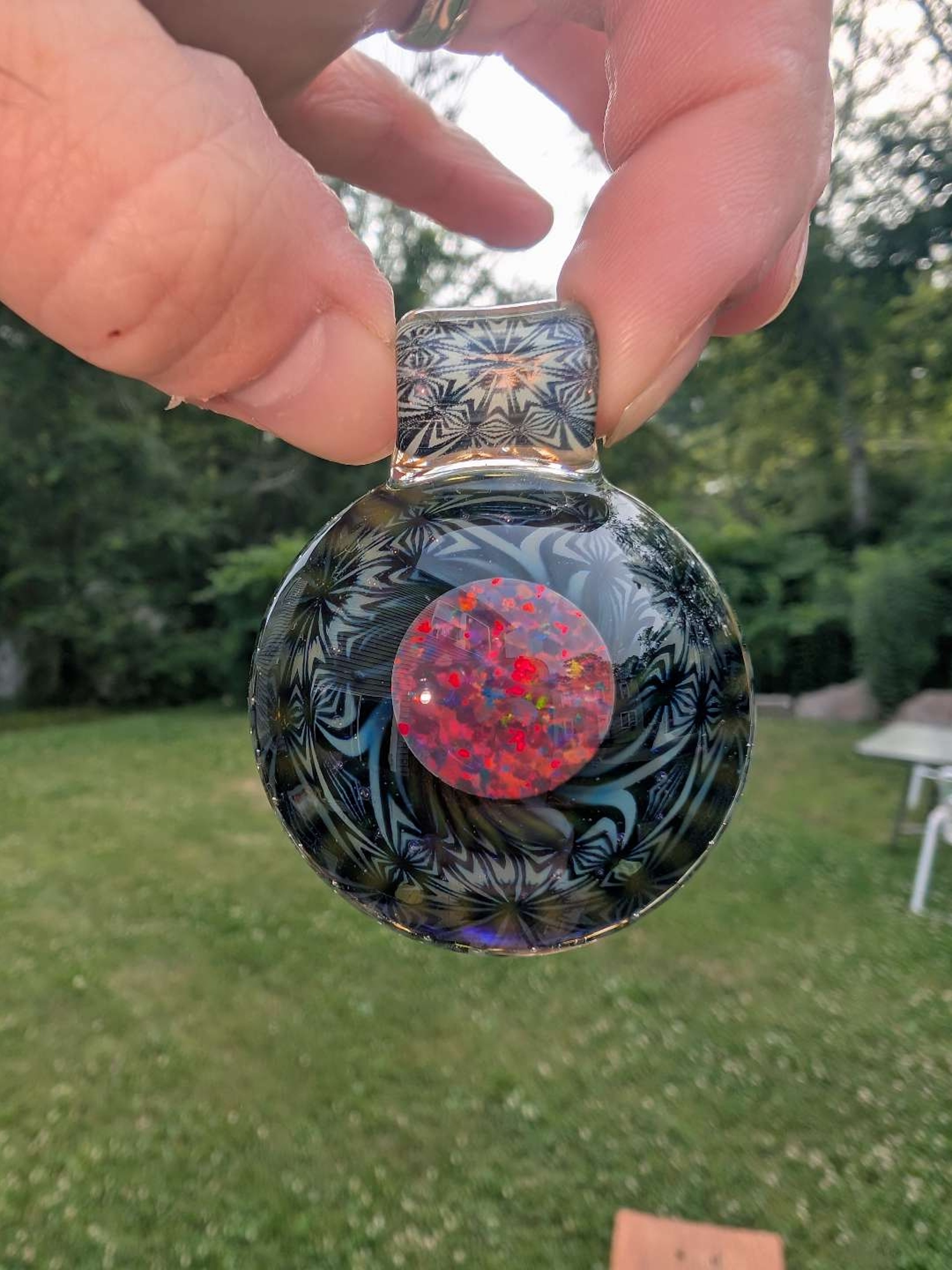 Preview pic of Steve Sizelove Pendy with Huge Opal Coin Available
