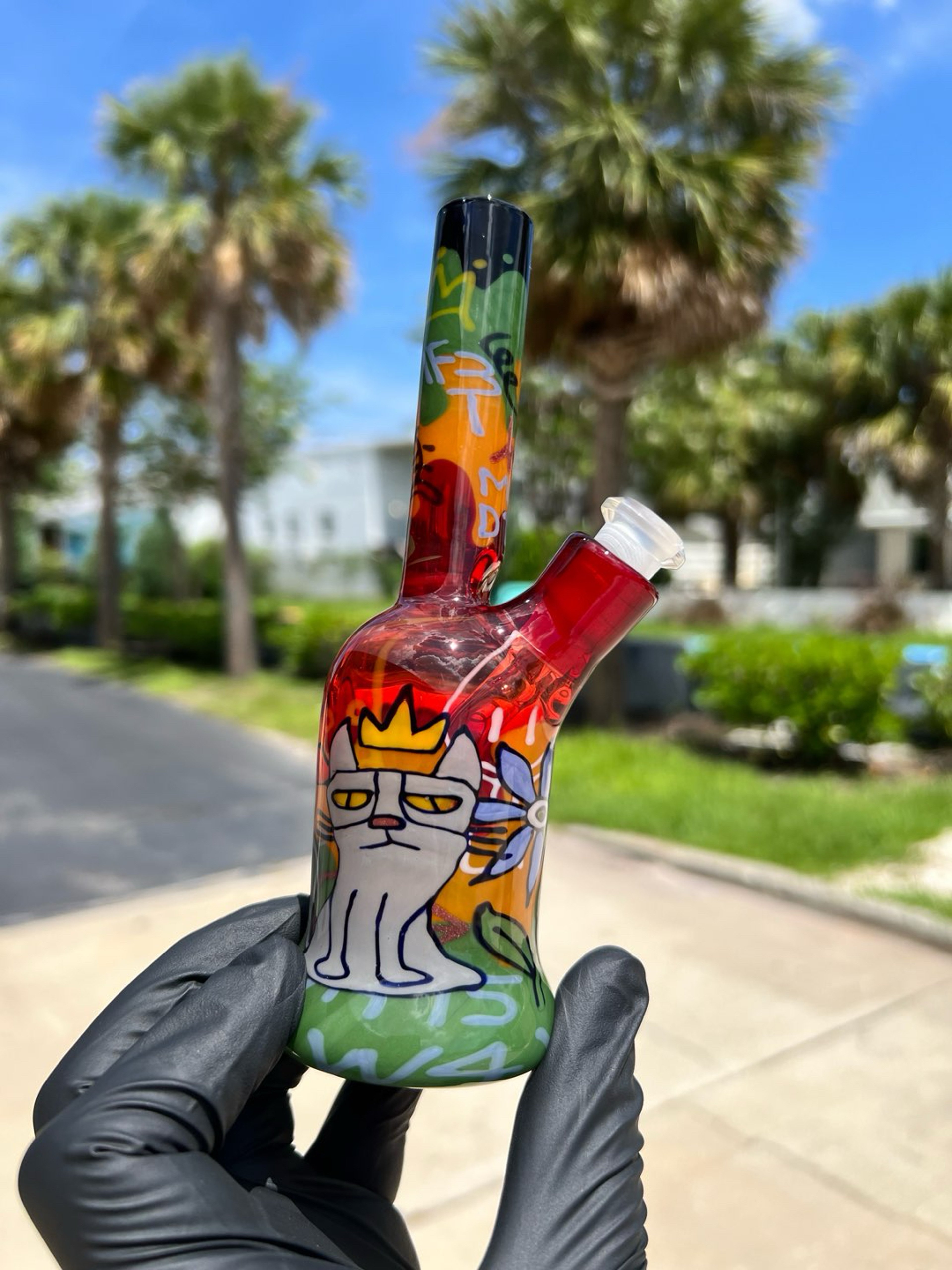 Preview pic of Azul Graffiti Kitty Beaker