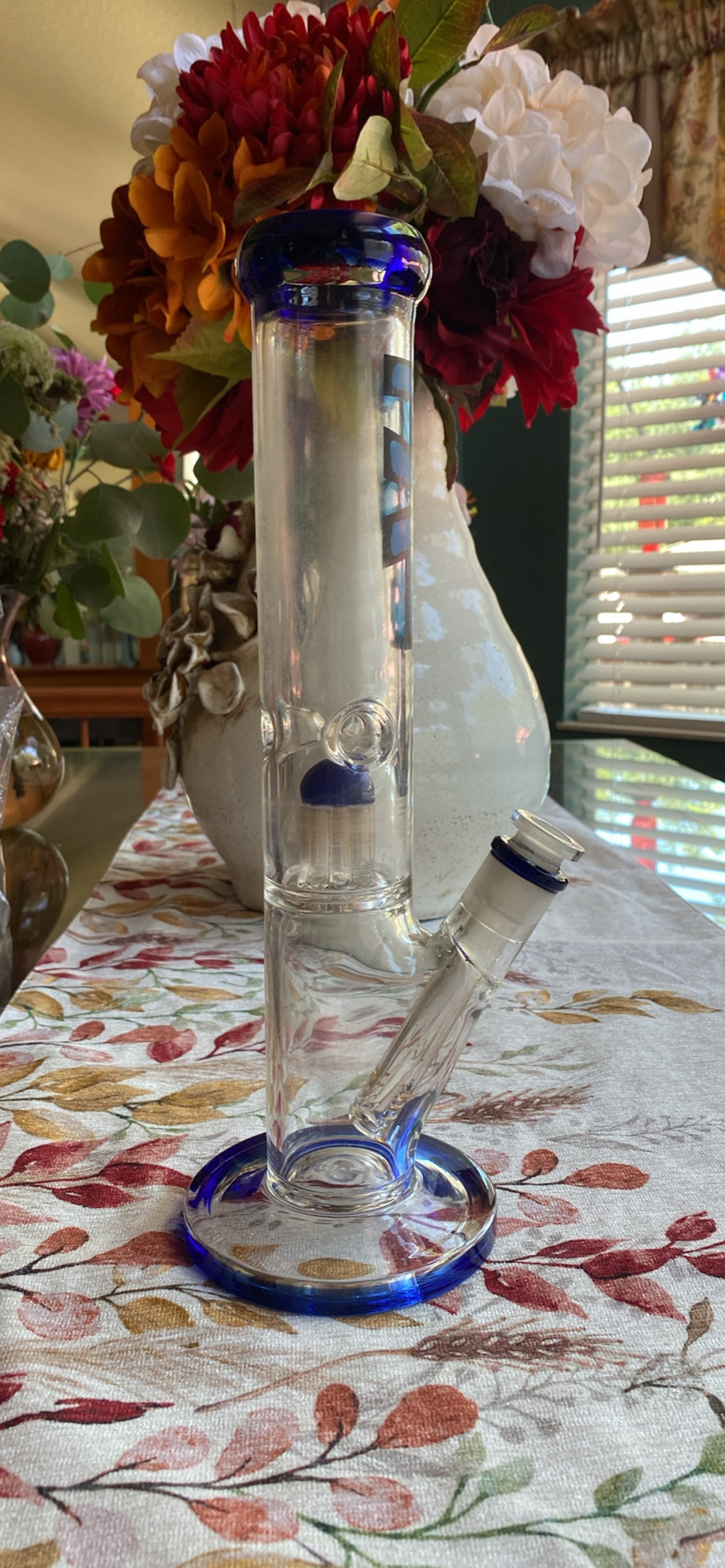 Thick Ass Glass (TAG) bong: 13" 6 Arm Tree Straight Tube Bong 50x5MM image 0
