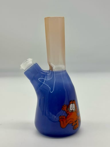 Preview pic of Garfield & Odie Mini Tube by It’s Kind of a Kushy Story – 5” Hand-Drawn Heady Glass