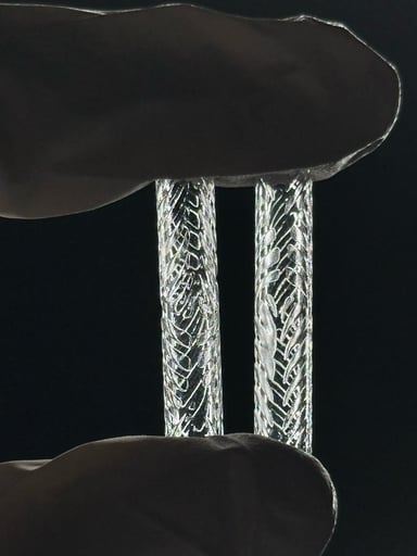Preview pic of Medium Hollow Quartz Etched Pillar 2 pack
