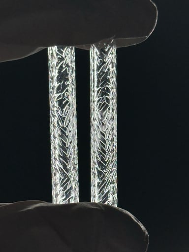 Preview pic of Large Hollow Quartz Etched Pillar 2 pack