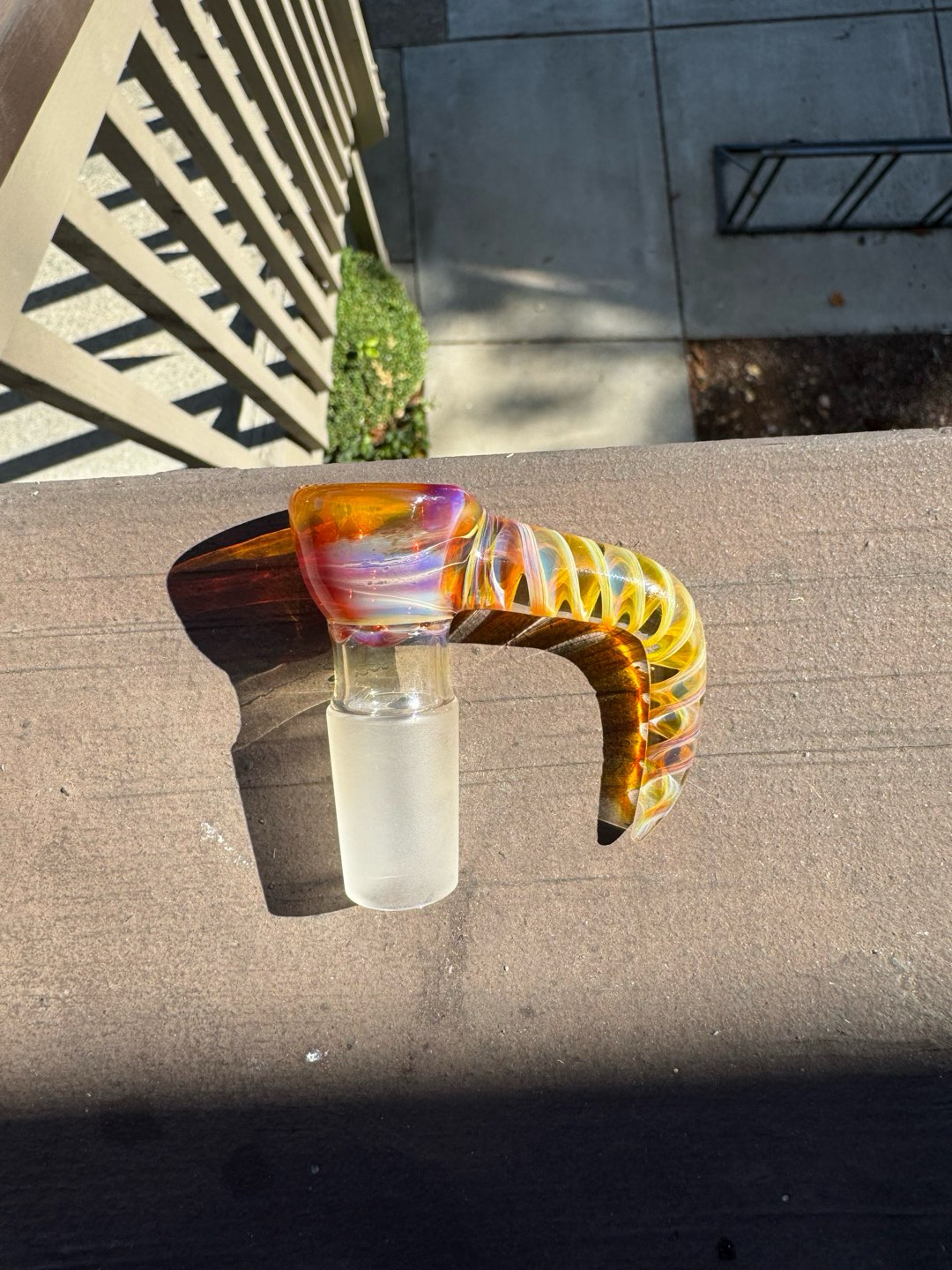 Preview pic of Amber Purple 4 hole spiral horn slide