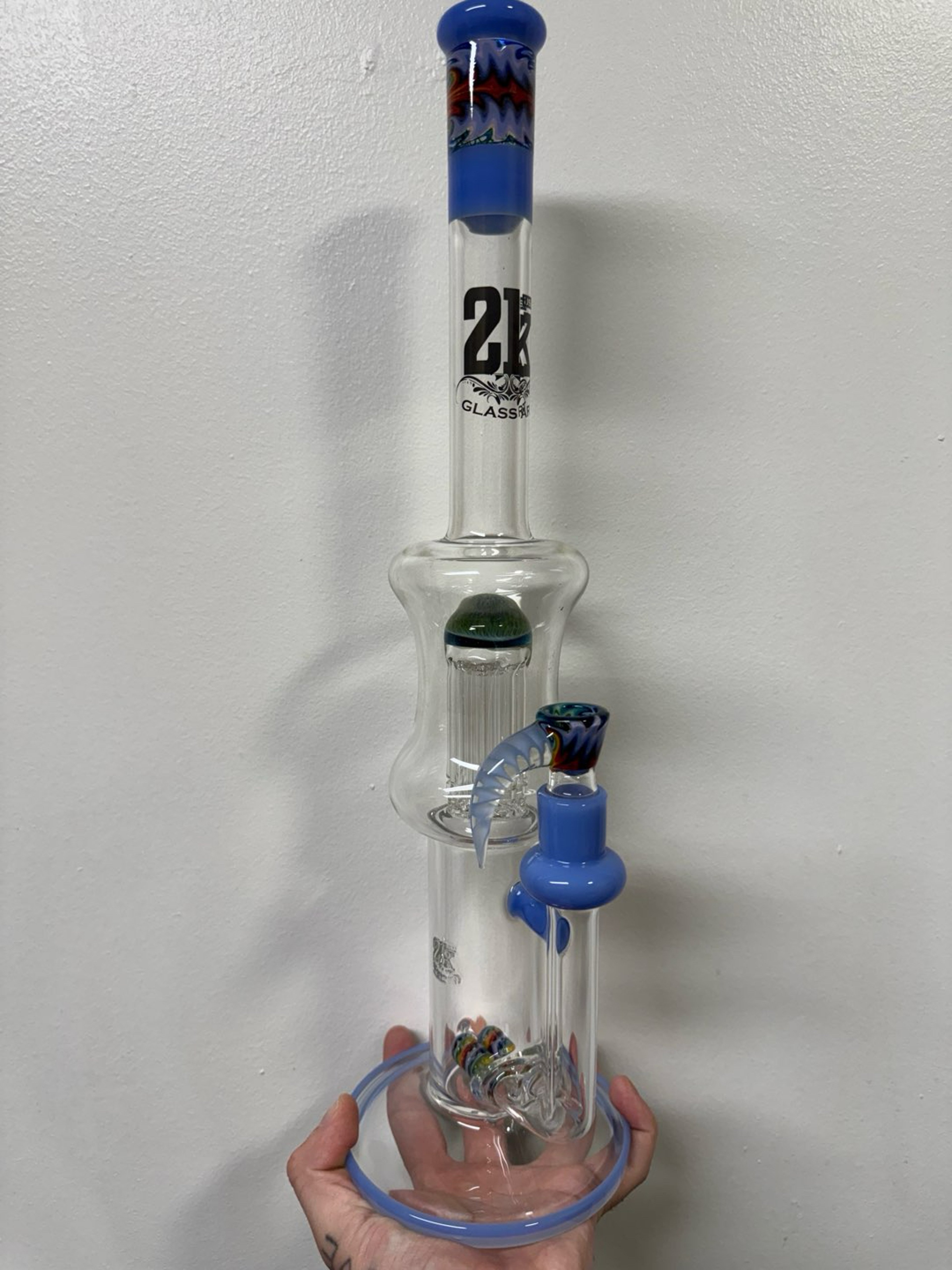 Preview pic of 2k Glass Art Rainbow Dual Inline to 8 Arm Tree