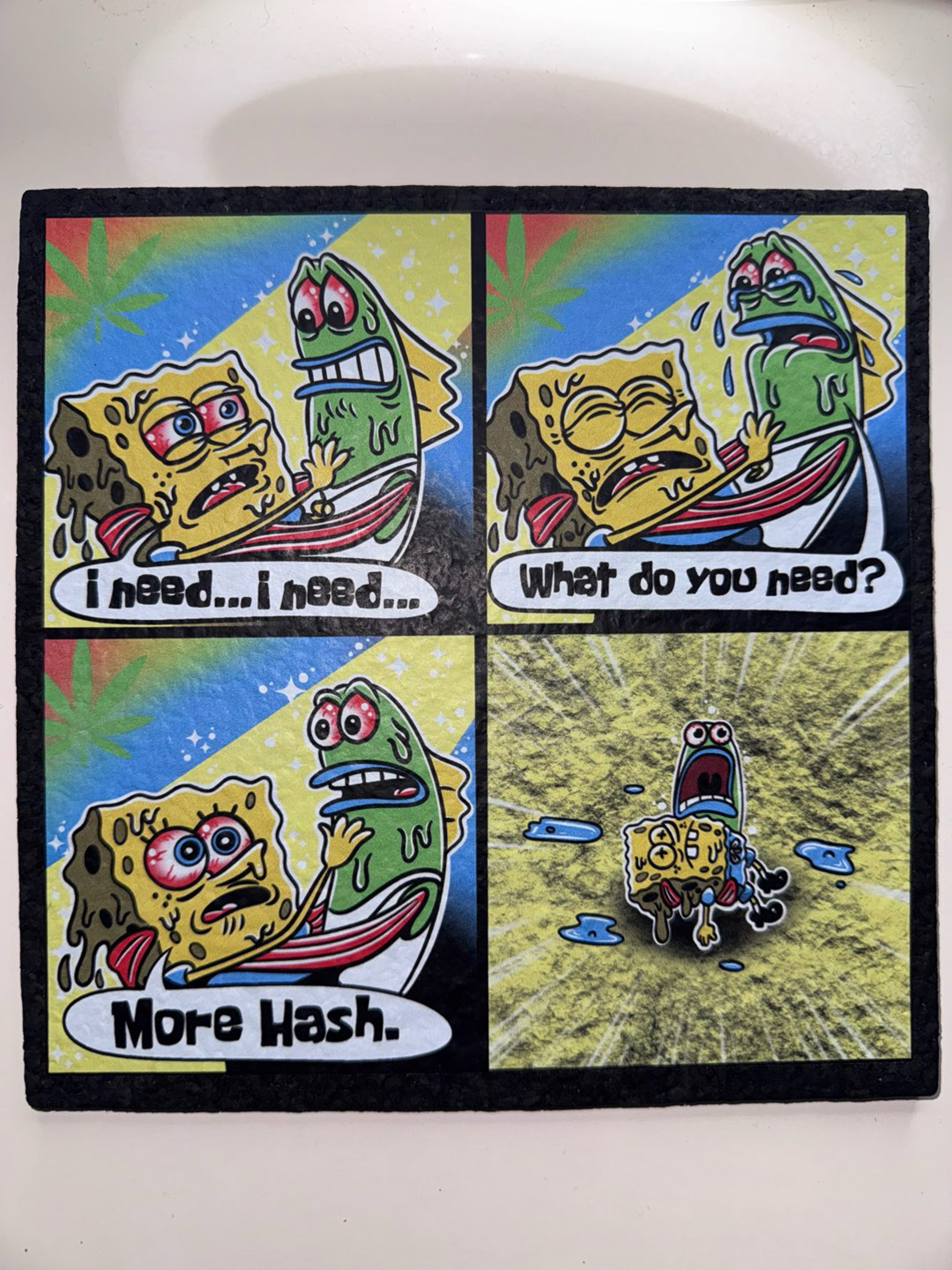 Preview pic of DMC - “I Need.. More Hash.” Spongebob Moodmat LE: 50