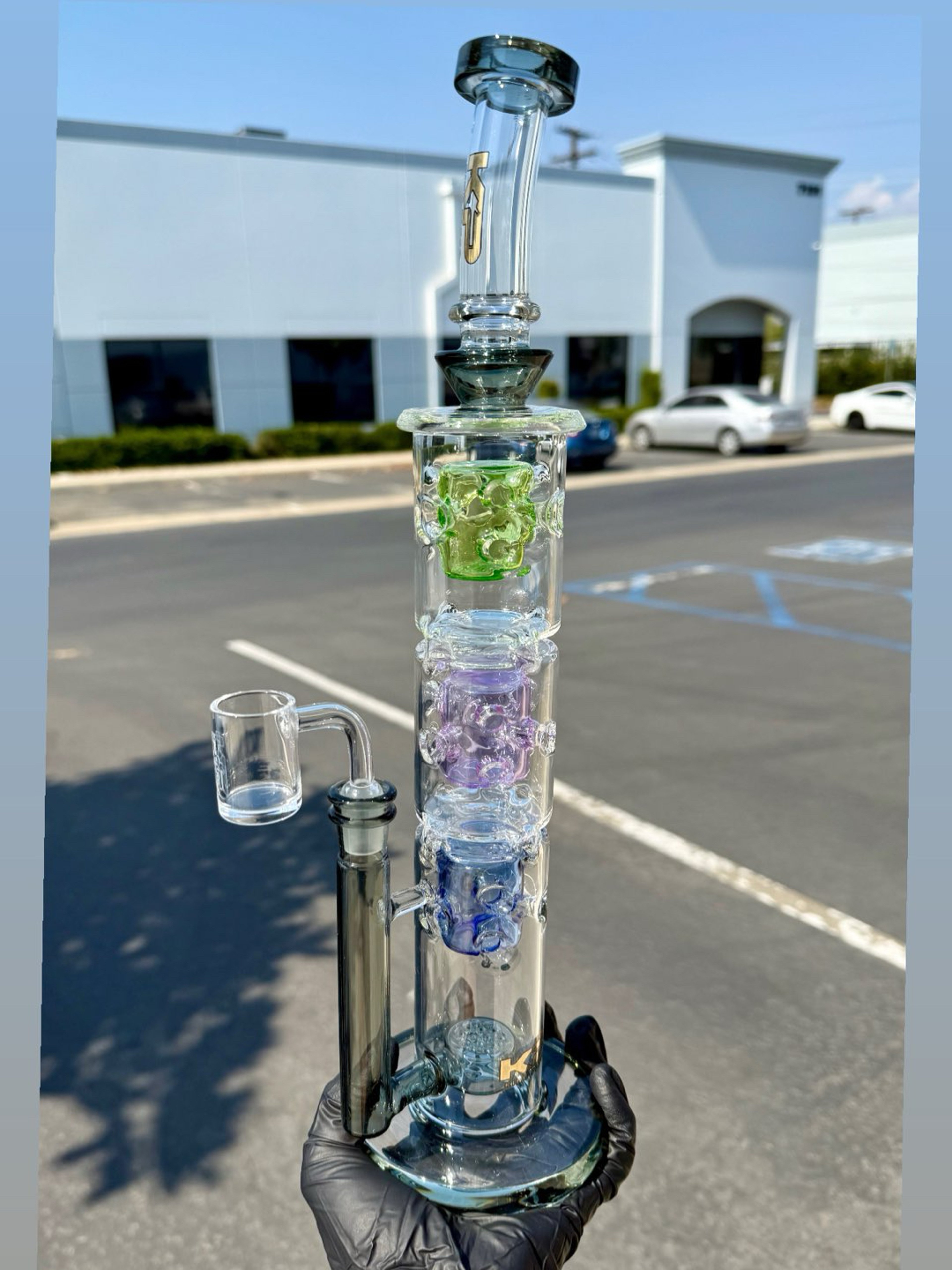 Preview pic of Triple Percolator Straight Waterpipe
