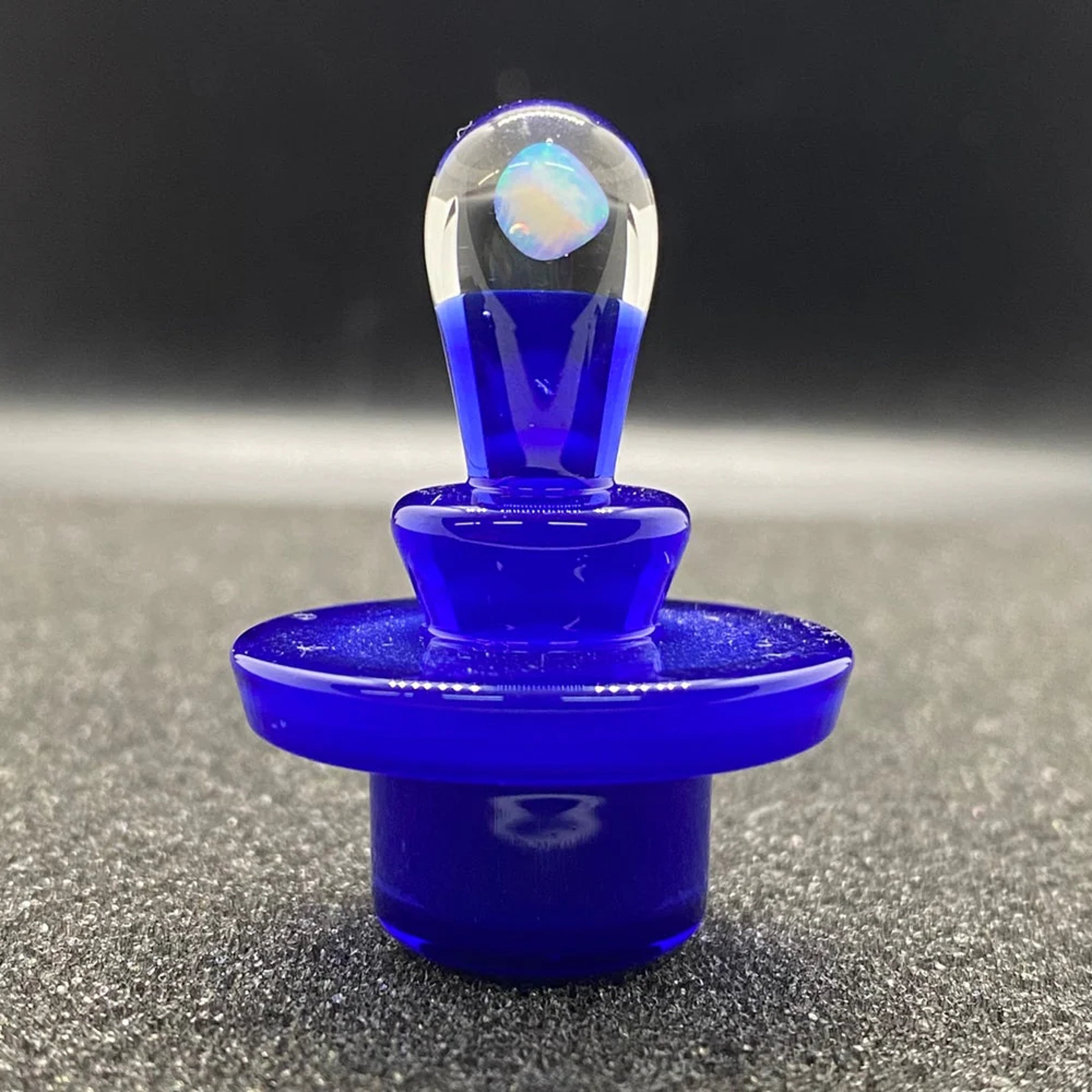 Preview pic of Fortunate Glass - V2 Trillion Blue Opal Slurper/Blender Cap