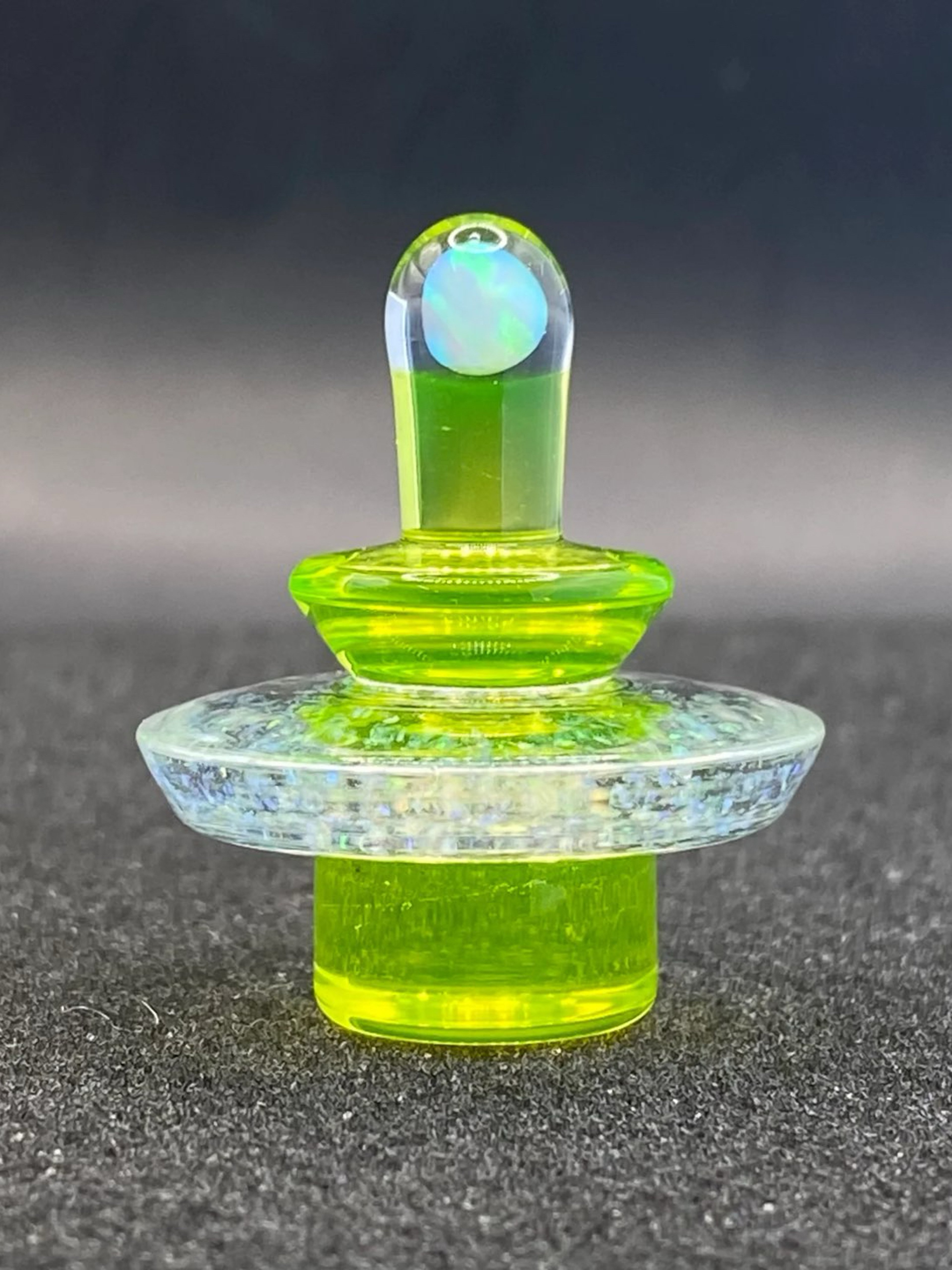 Preview pic of Fortunate Glass - Ion (UV) Crushed Opal Slurper/Blender Cap