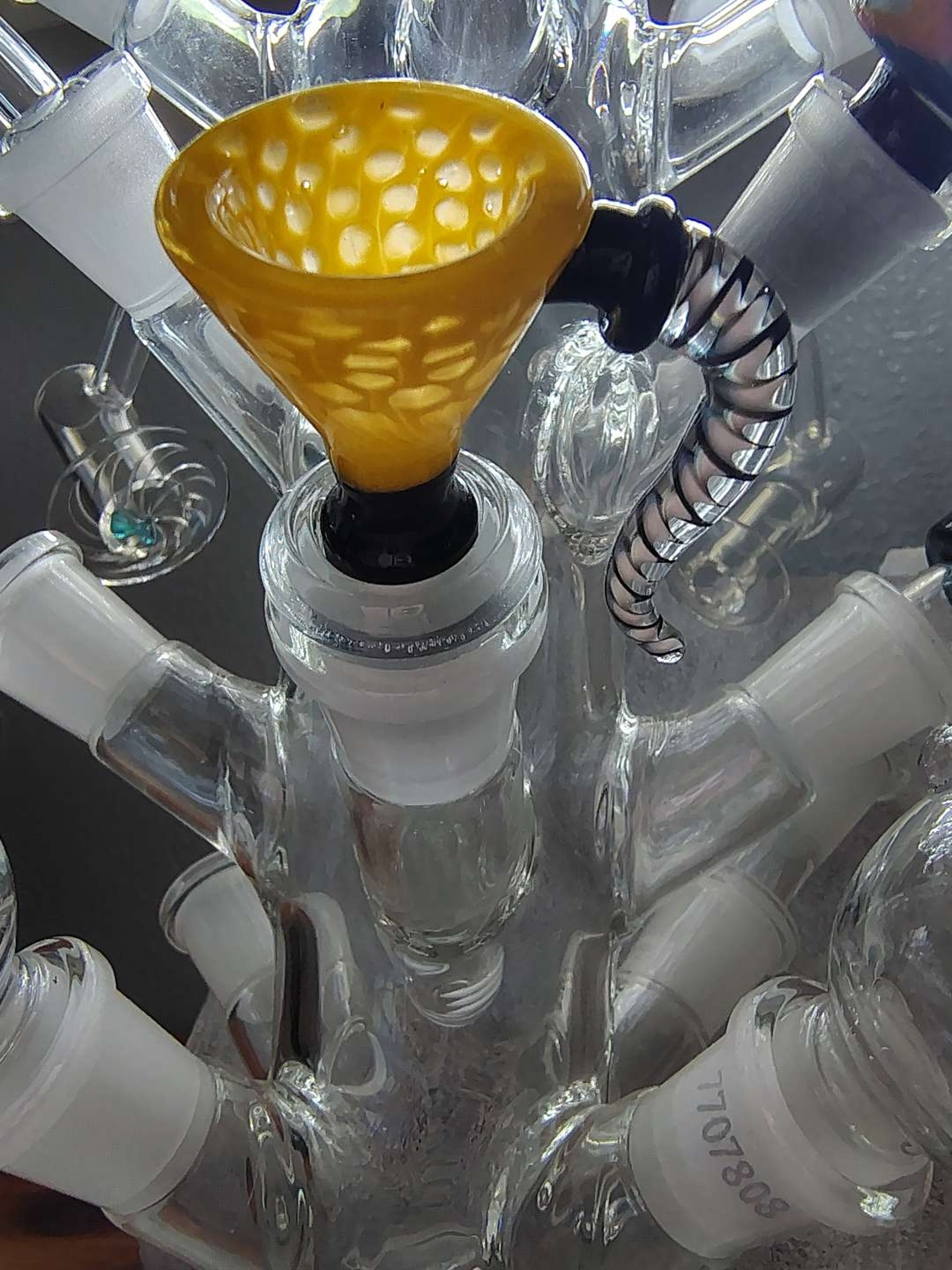 Preview pic of Saffron yellow slide atop black with badass handle