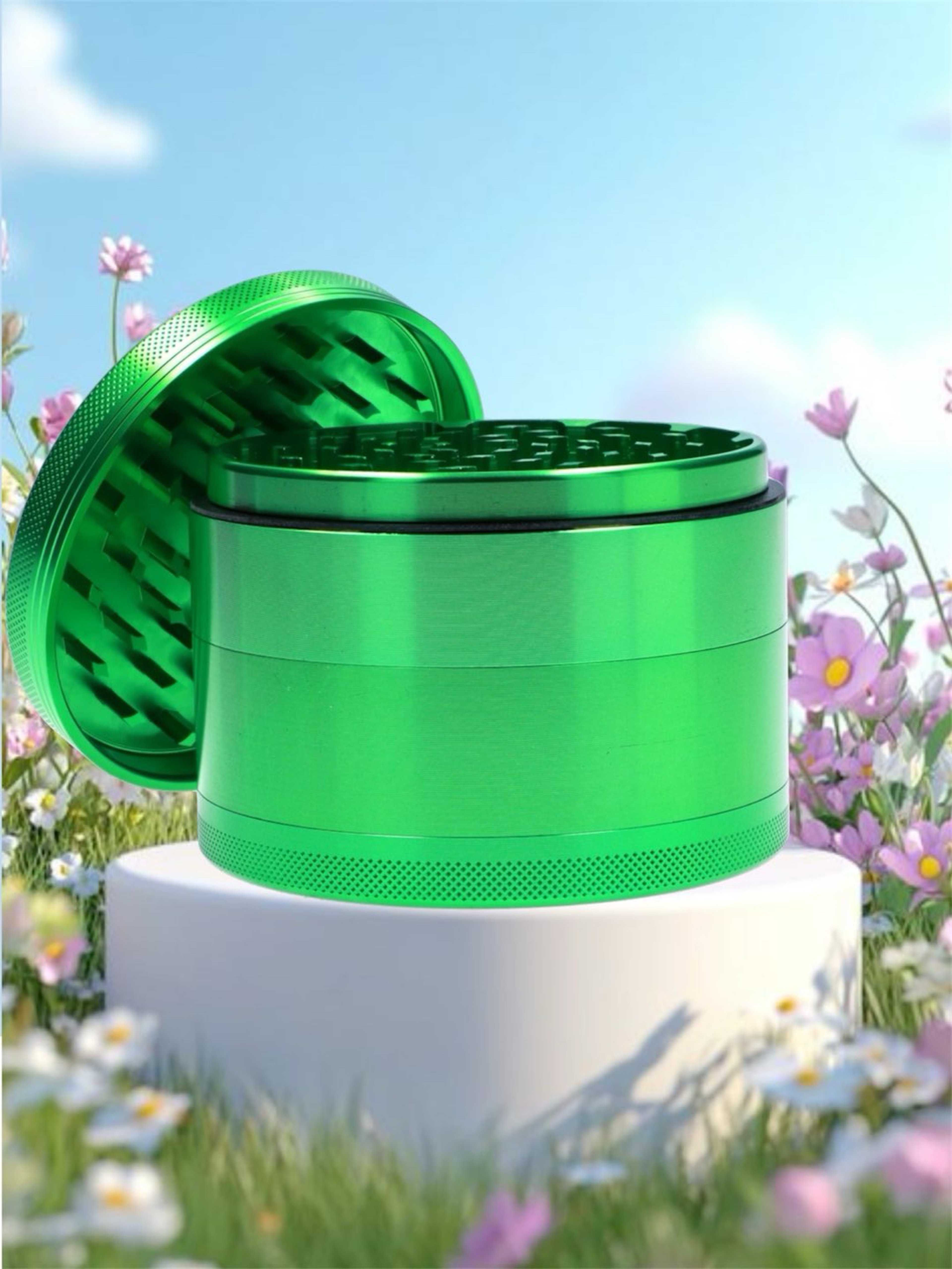 Preview pic of Cali Cloudx ✳️ 90mm 3-Stage Aluminum Grinder in Green