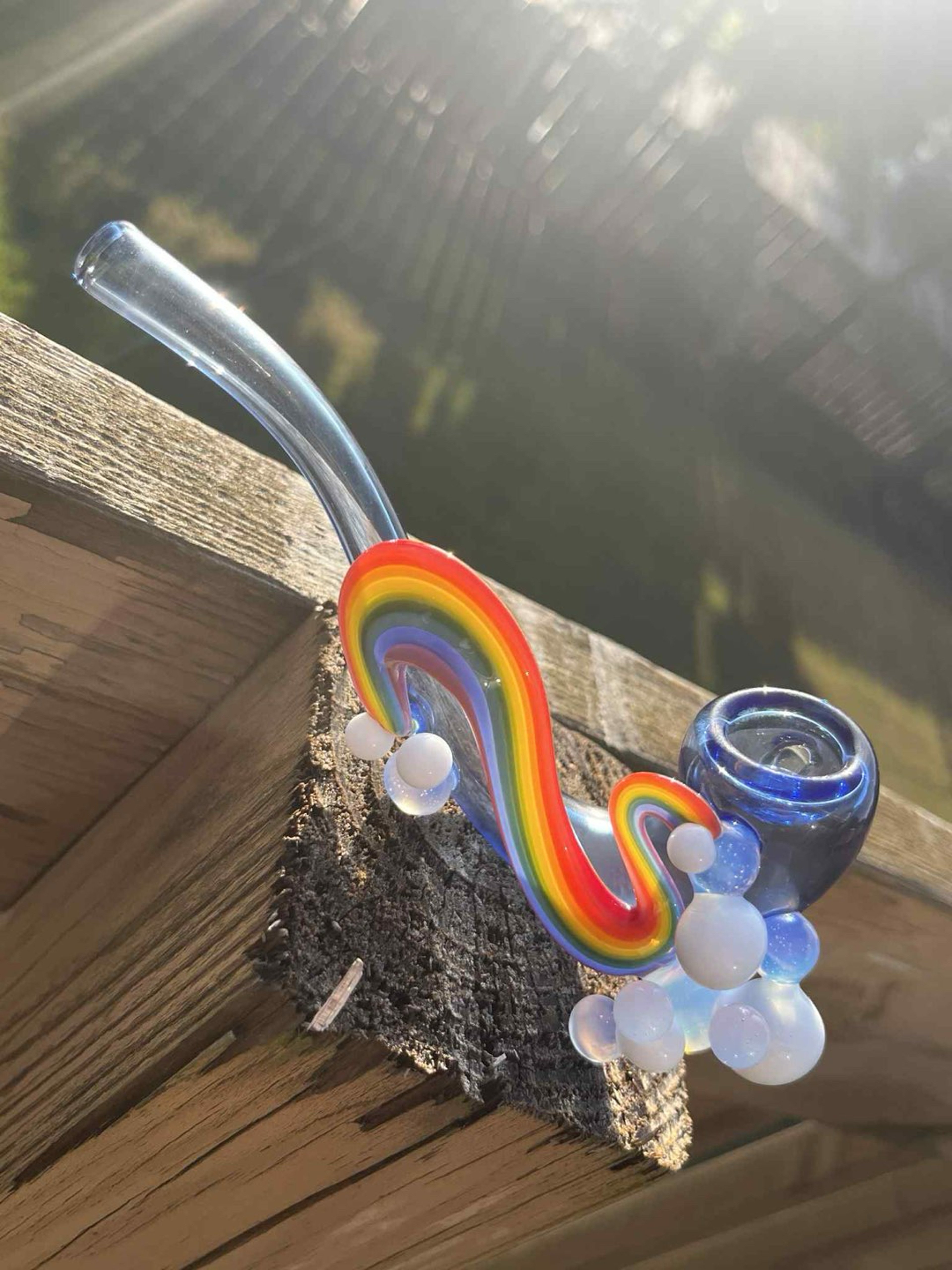 Preview pic of Rainbow Clouds Sherlock by Solfire Glass