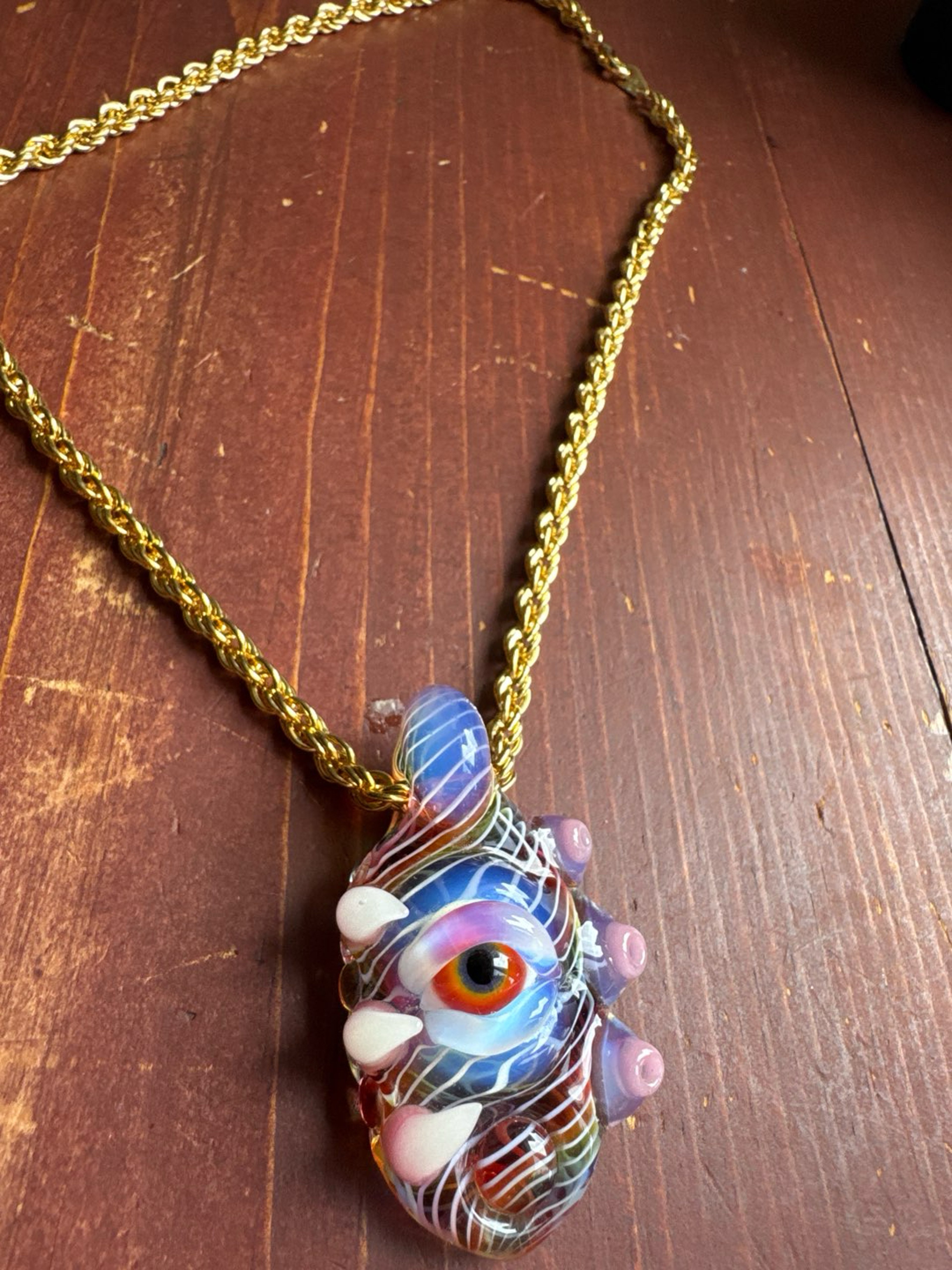 Preview pic of Salt X karma pendent W/ FREE 14K gp GOLD NECKLACE !