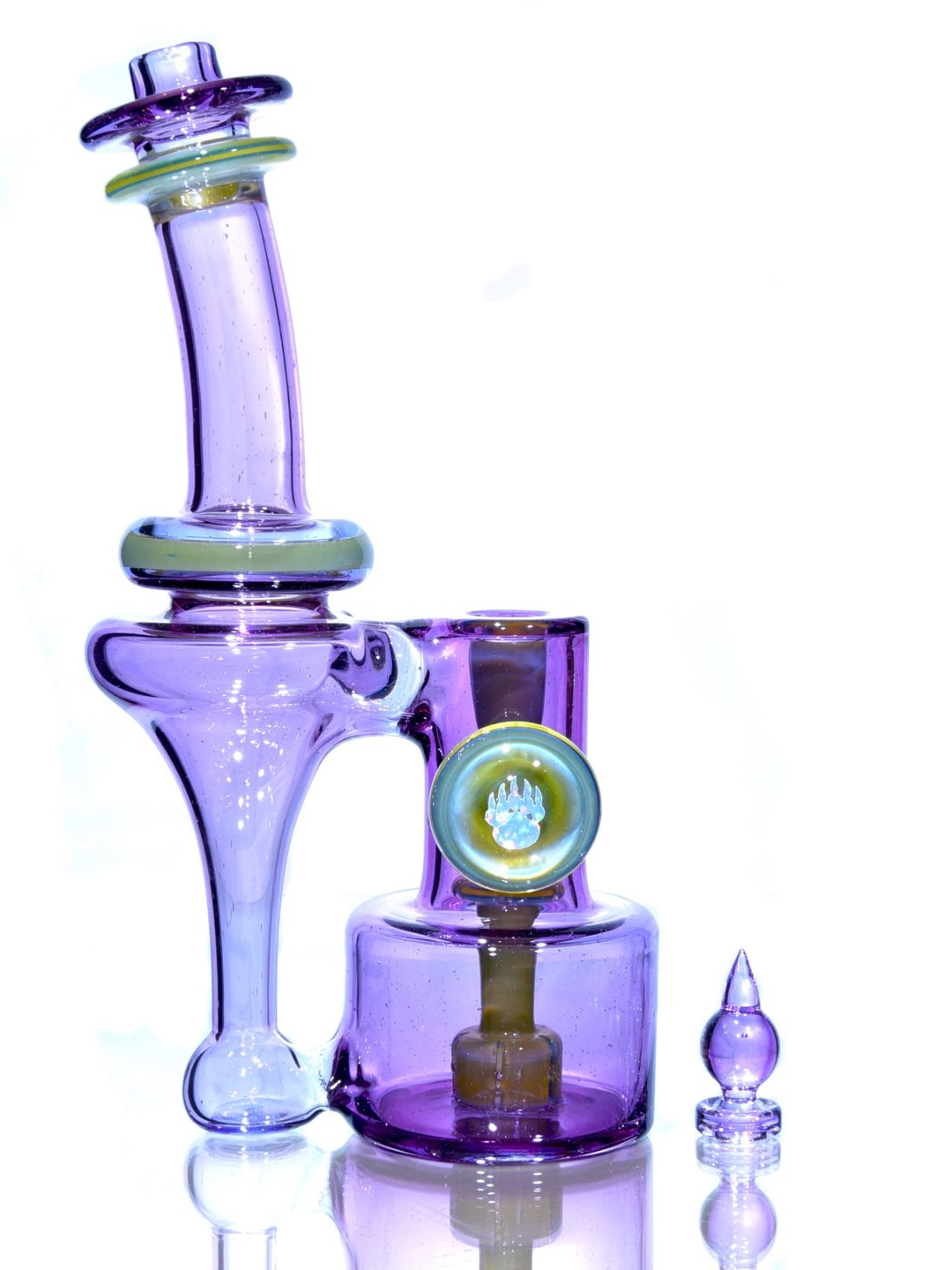 Preview pic of BMS - Full-color Mini DD RBR Recycler - Gold Purple/Sea Slyme over Roswell - 10mm Female