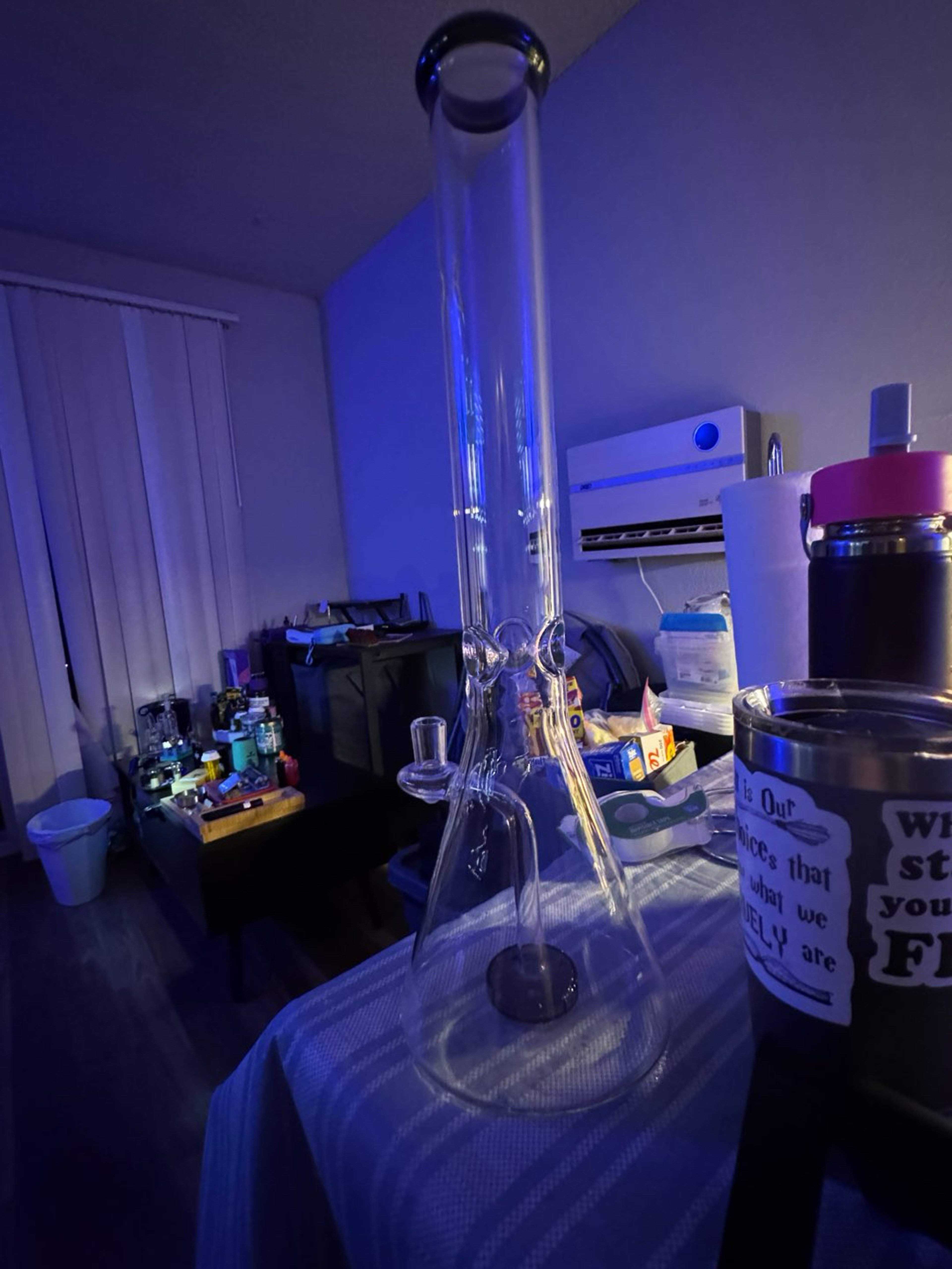 Preview pic of BRAND NEW Teal Hemper Beast Bong XL 18”