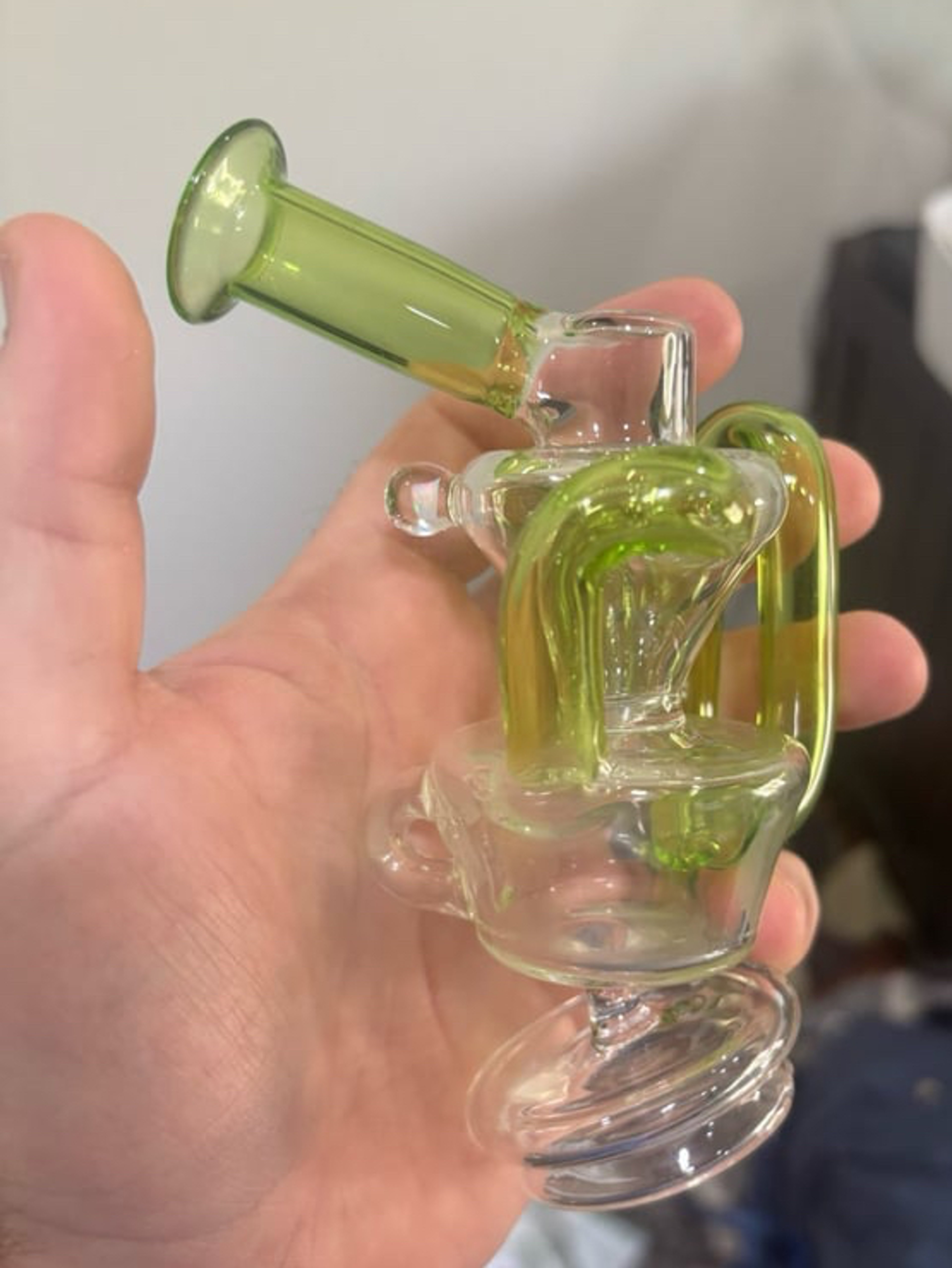 Preview pic of Dual Puffco Slyme recycler with opal