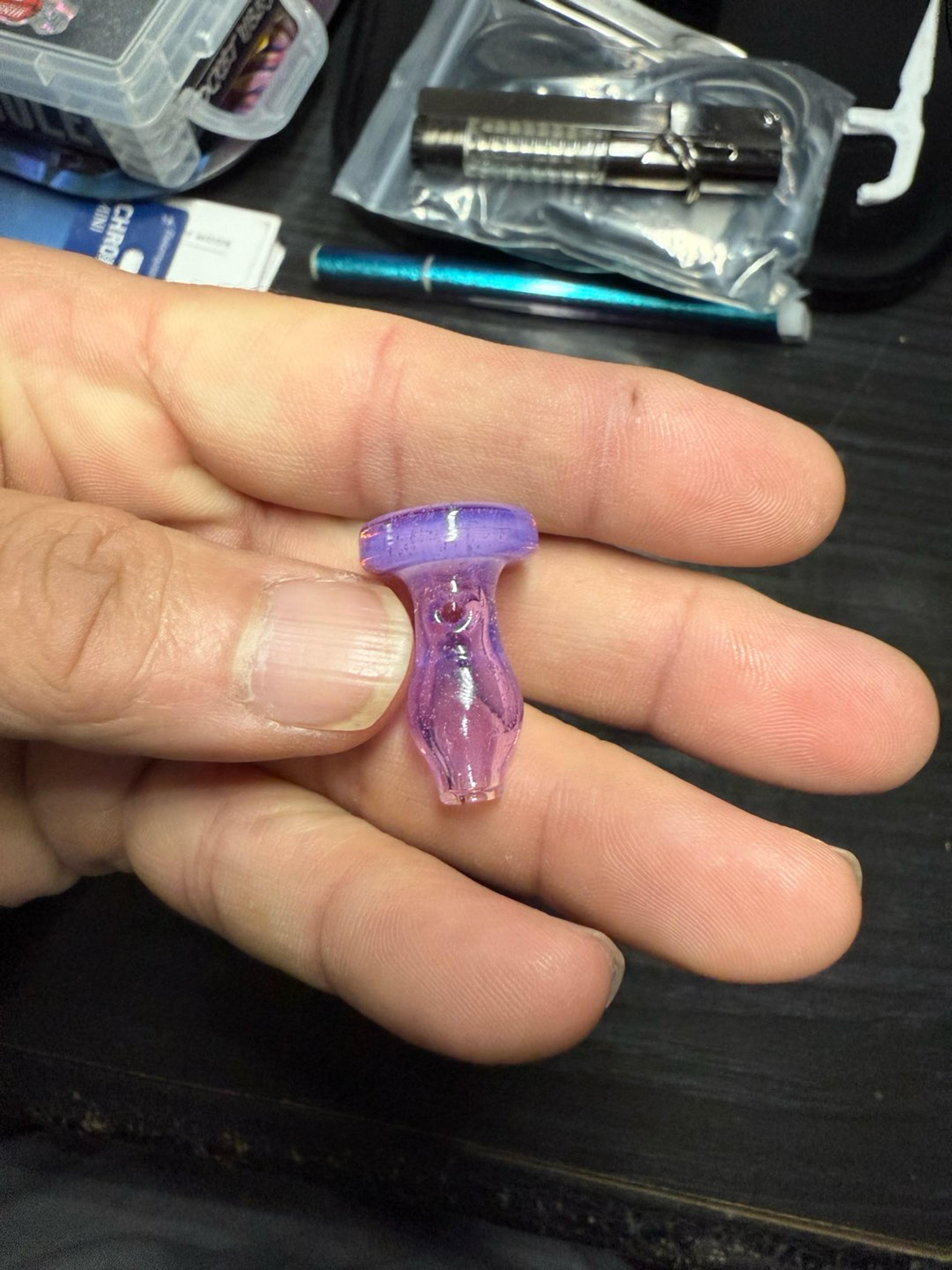 Preview pic of Purple lollipop ball cap for puffco