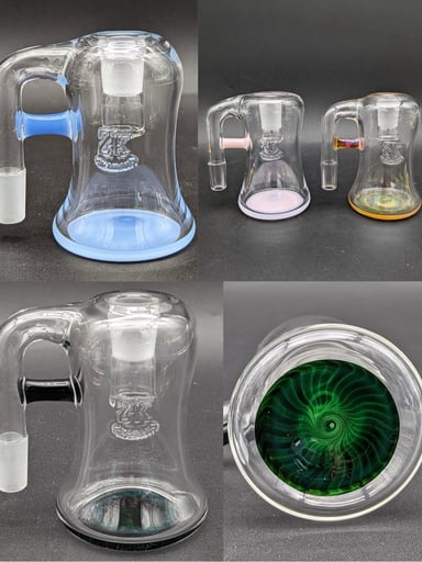 Preview pic of 2K GLASS 14MM DRY ASH CATCHERS 90 DEGREES