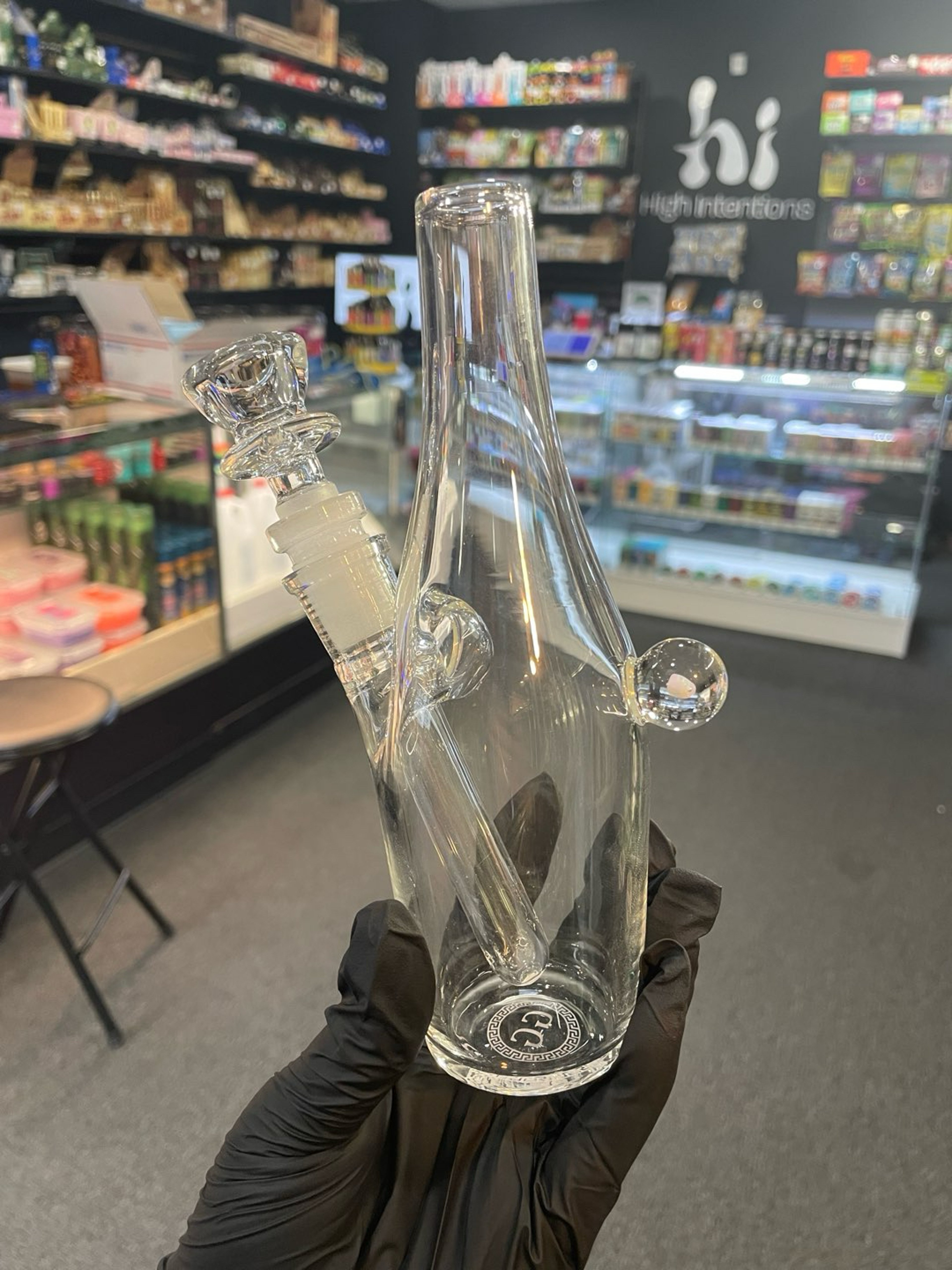 Preview pic of Greek Glass Saki Bottle, Opal