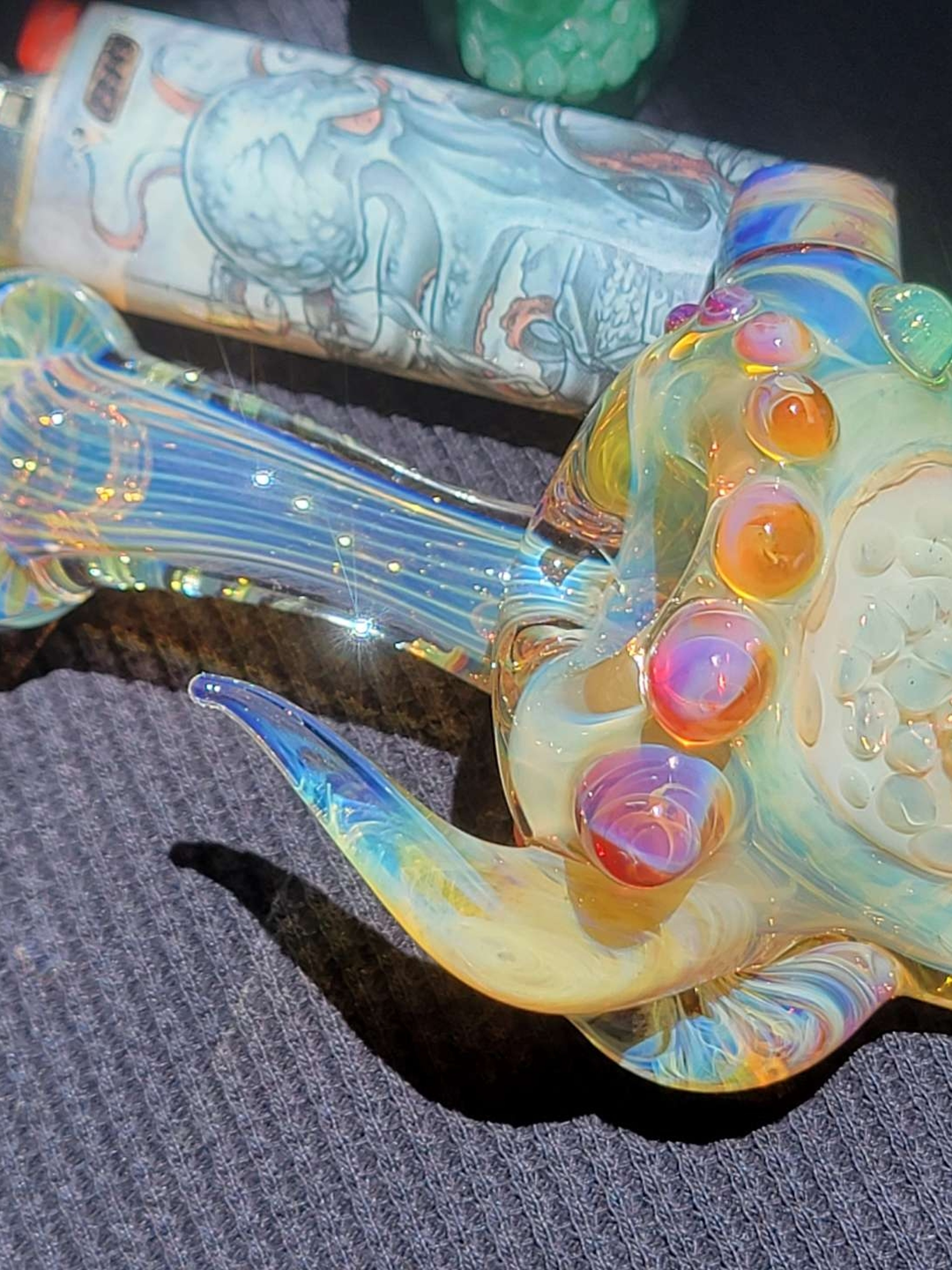 Preview pic of Sherlock by SDG Fumed 24kt and Silver, Borosilicate Glass  Ethan lesch  SaltyDog Glass