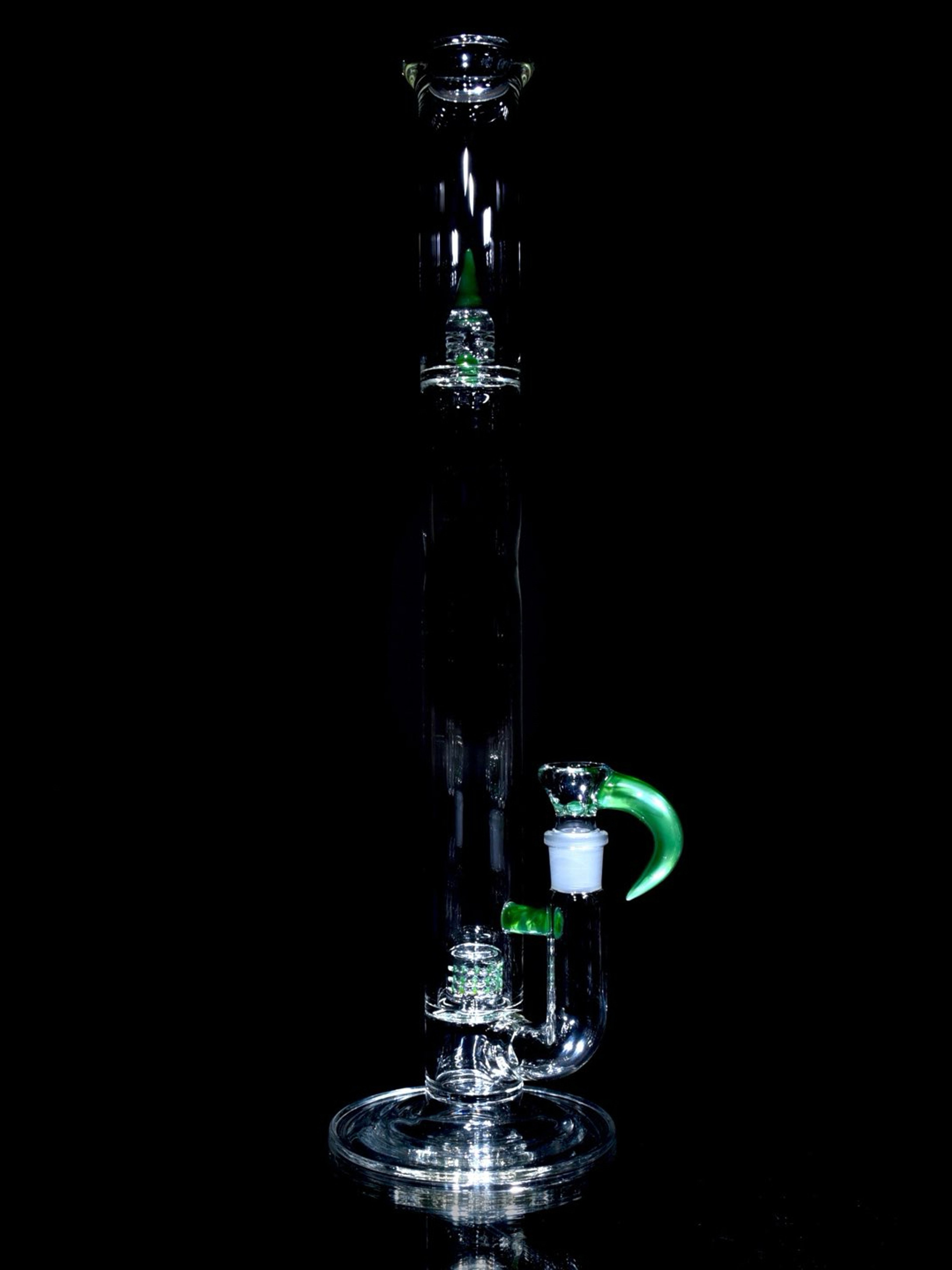 Preview pic of Kenta Kito - Accented 44mm Grid Cap Straight Tube w/ 4-hole Horned Slide - Chromium - 18mm Female