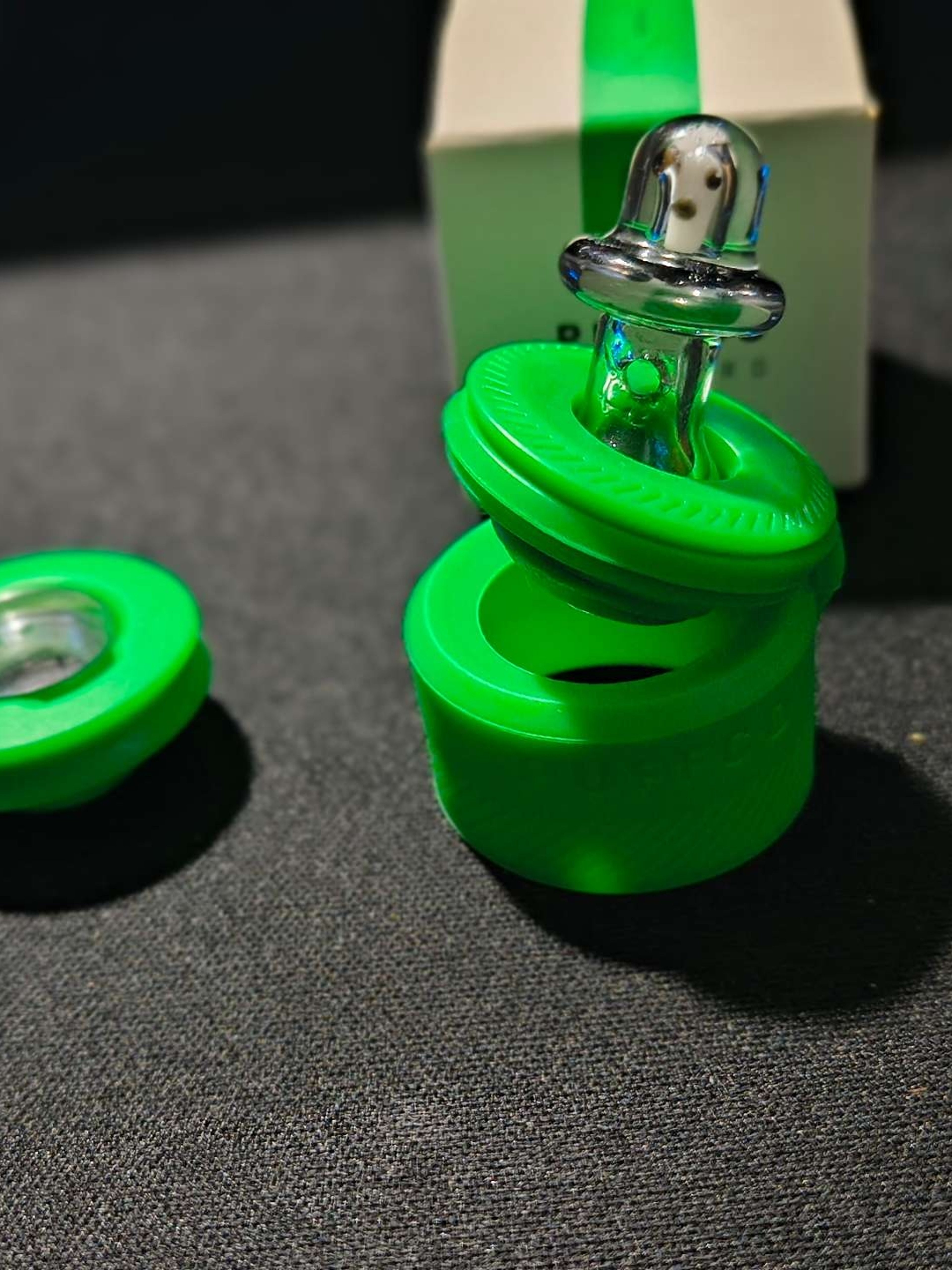 Preview pic of Custom Spaceship ball cap and oculus set green