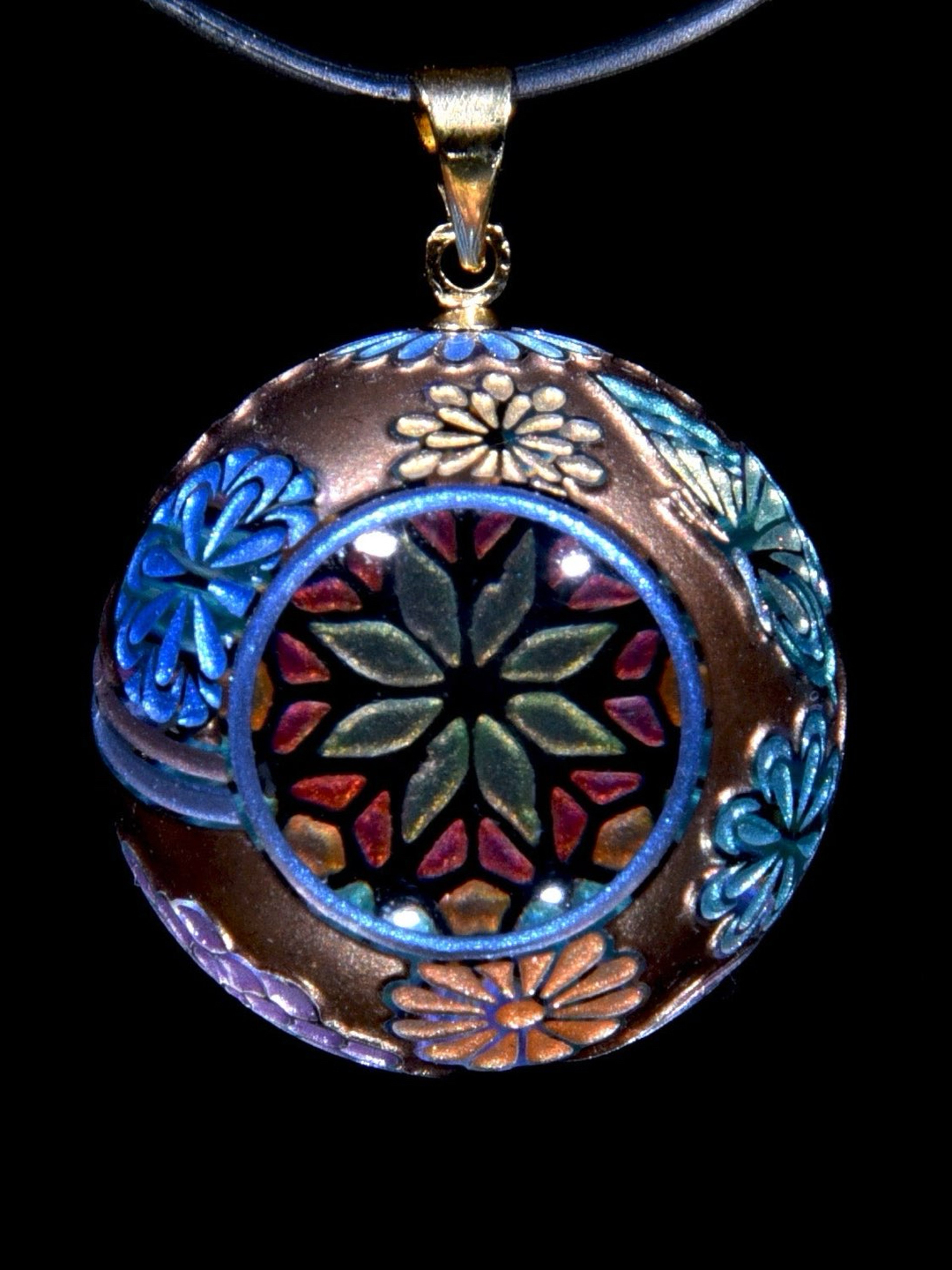 Preview pic of Masataka Joei - Butterfly Kaleidoscope Pendant - Dark Bronze