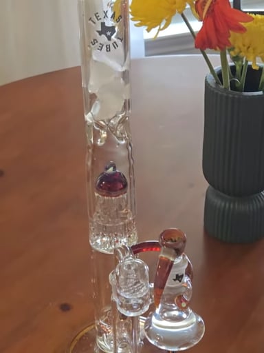 Preview pic of Texas Tubes Dual Steamline / 8 arm w/ dry catch and slide Amber Purple