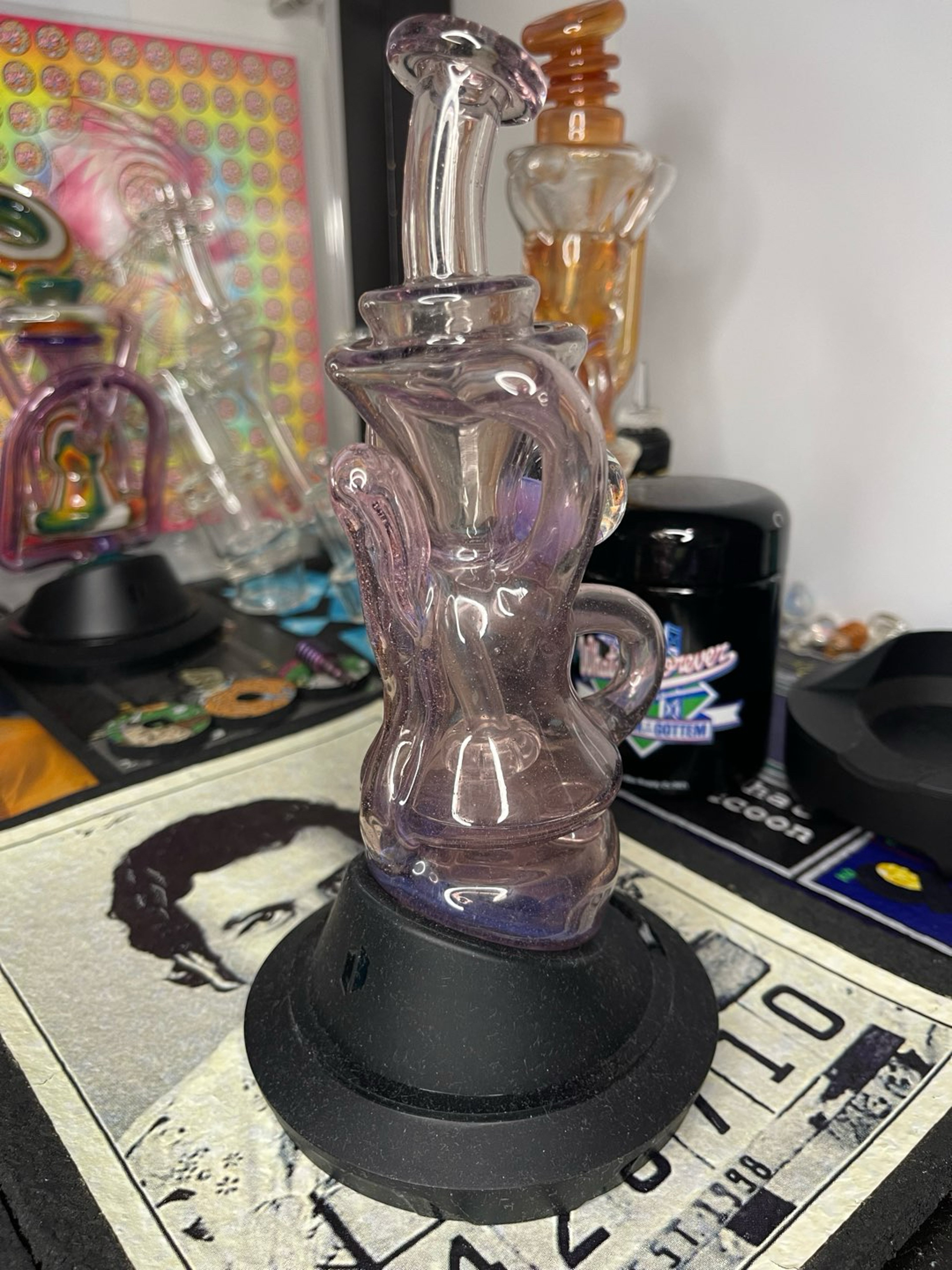 Preview pic of HAPPY TIME GLASS FULL COLOR CFL PUFFCO PEAK ATTACHMENT