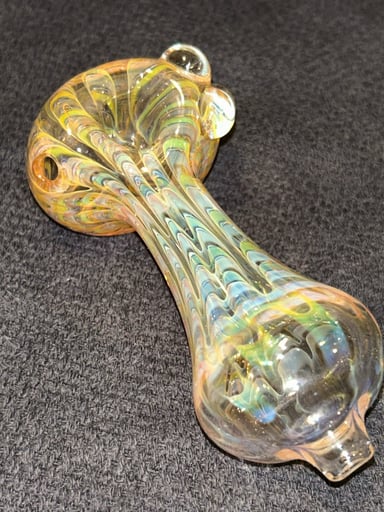 Preview pic of American Made Gold & Silver Fumed Spoon Pipe