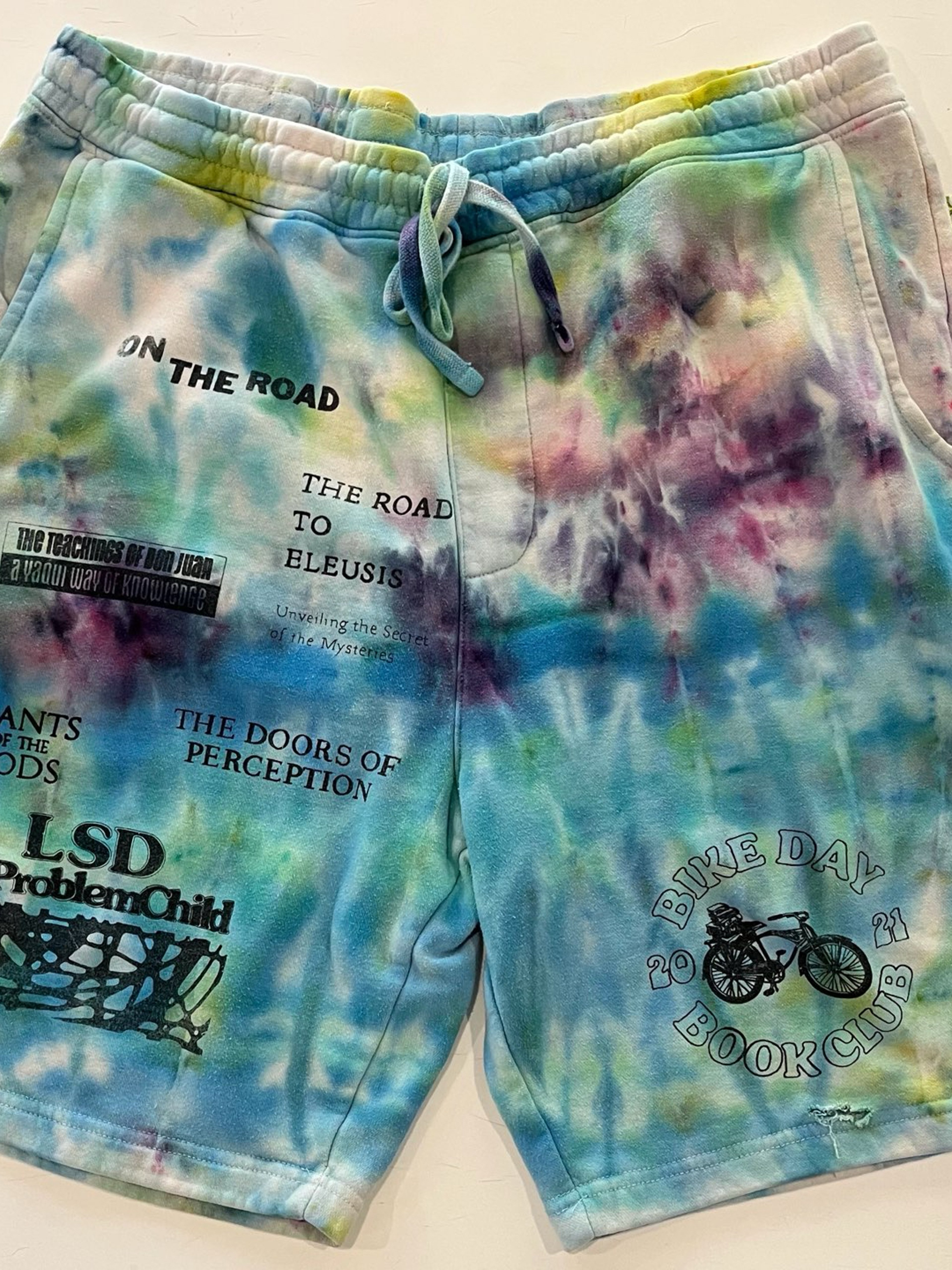 Preview pic of XL Hand Dyed Bike Day Shorts by Wookerson Studios (Lot Comedy)