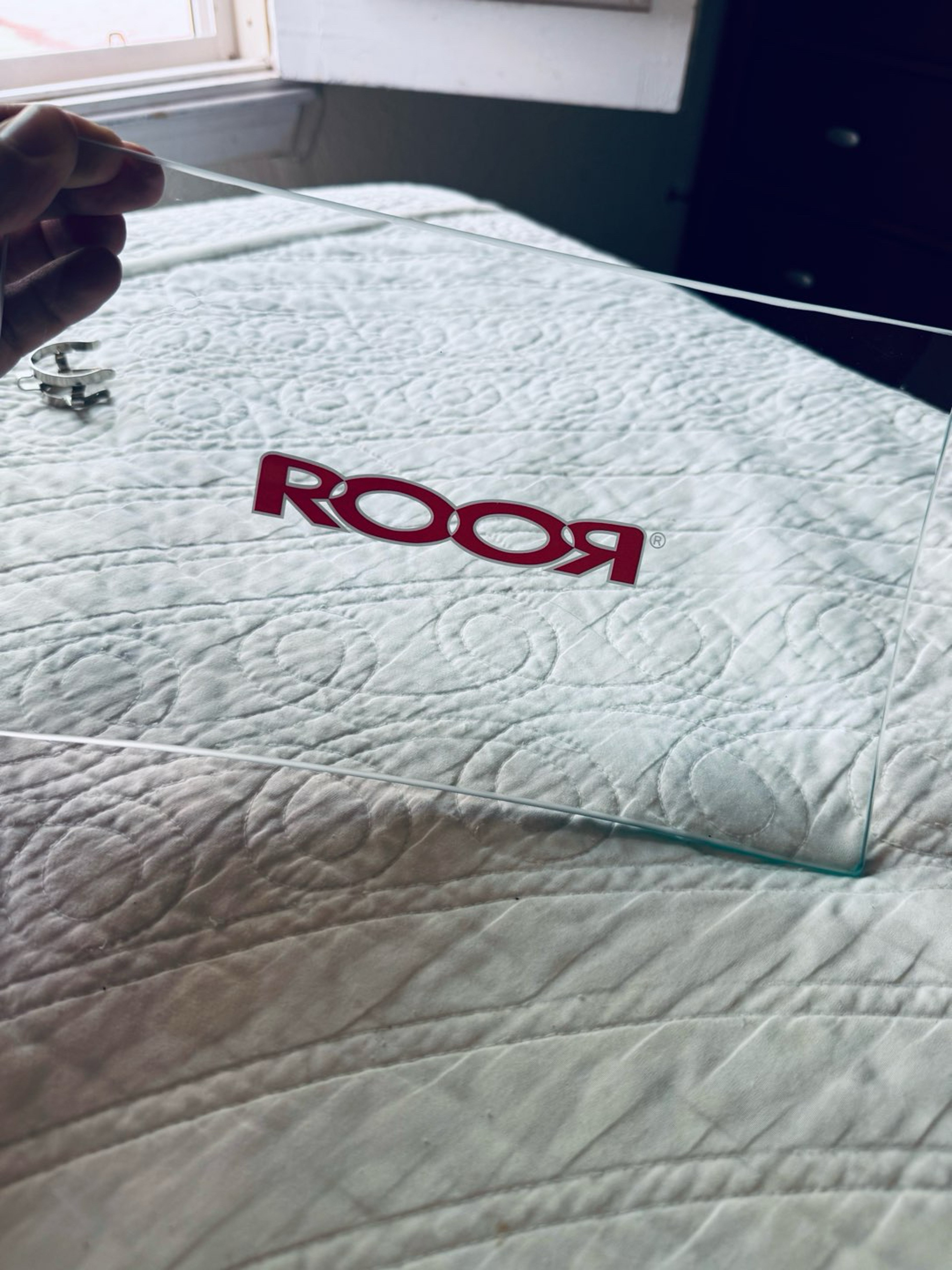 Preview pic of *Rare* RooR Germany Glass Tray (Red Logo Large) *Very Rare and no longer in production*