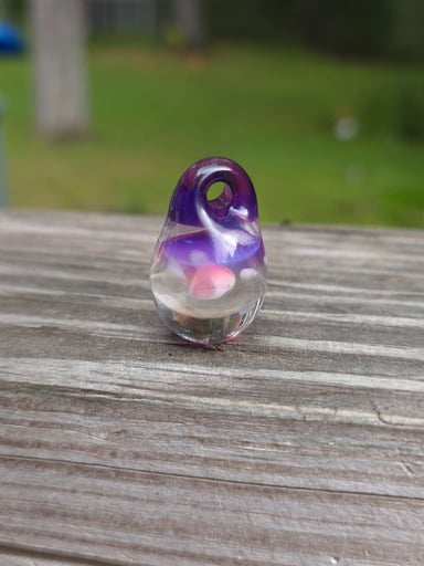 Preview pic of Royal Jelly Mushroom Pendant Akrius Glass