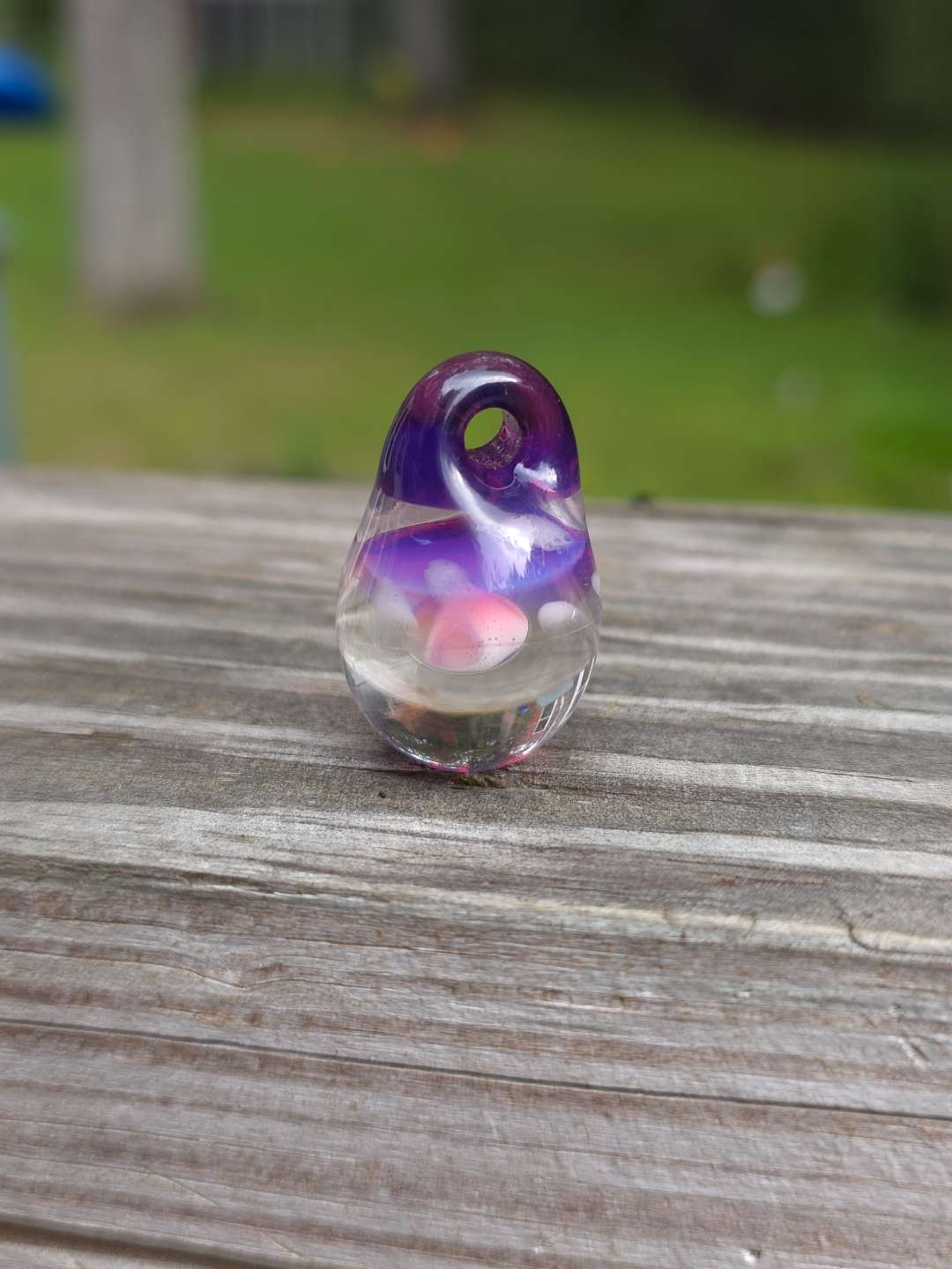 Preview pic of Royal Jelly Mushroom Pendant Akrius Glass