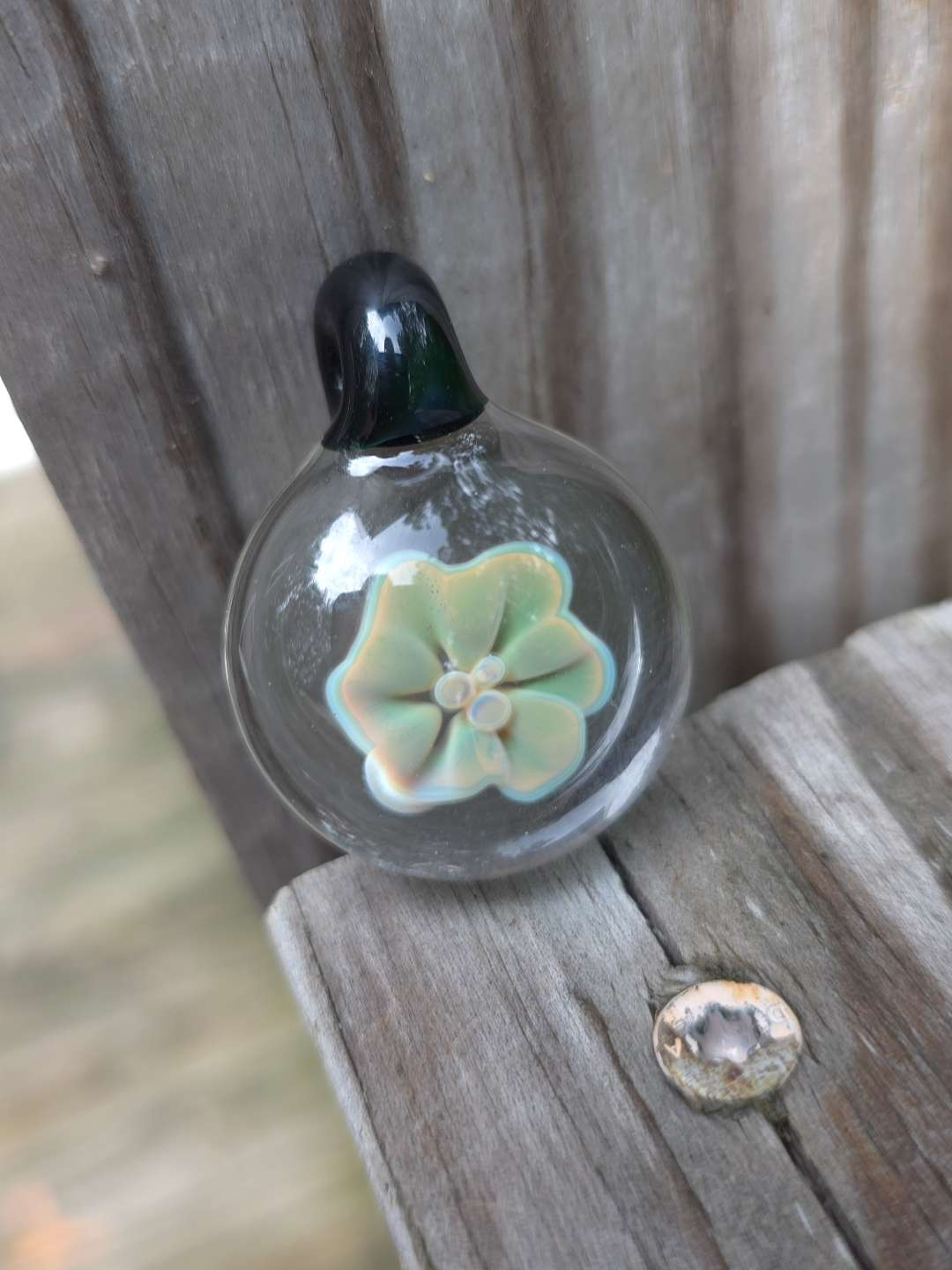 Preview pic of Akrius Glass Flower Implosion Pendant