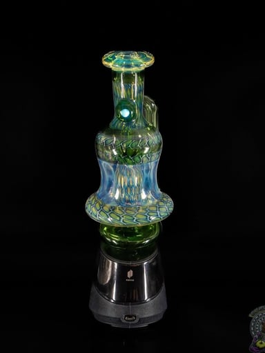Preview pic of Green Hondo Glass Puffco Peak Attachment with Opal