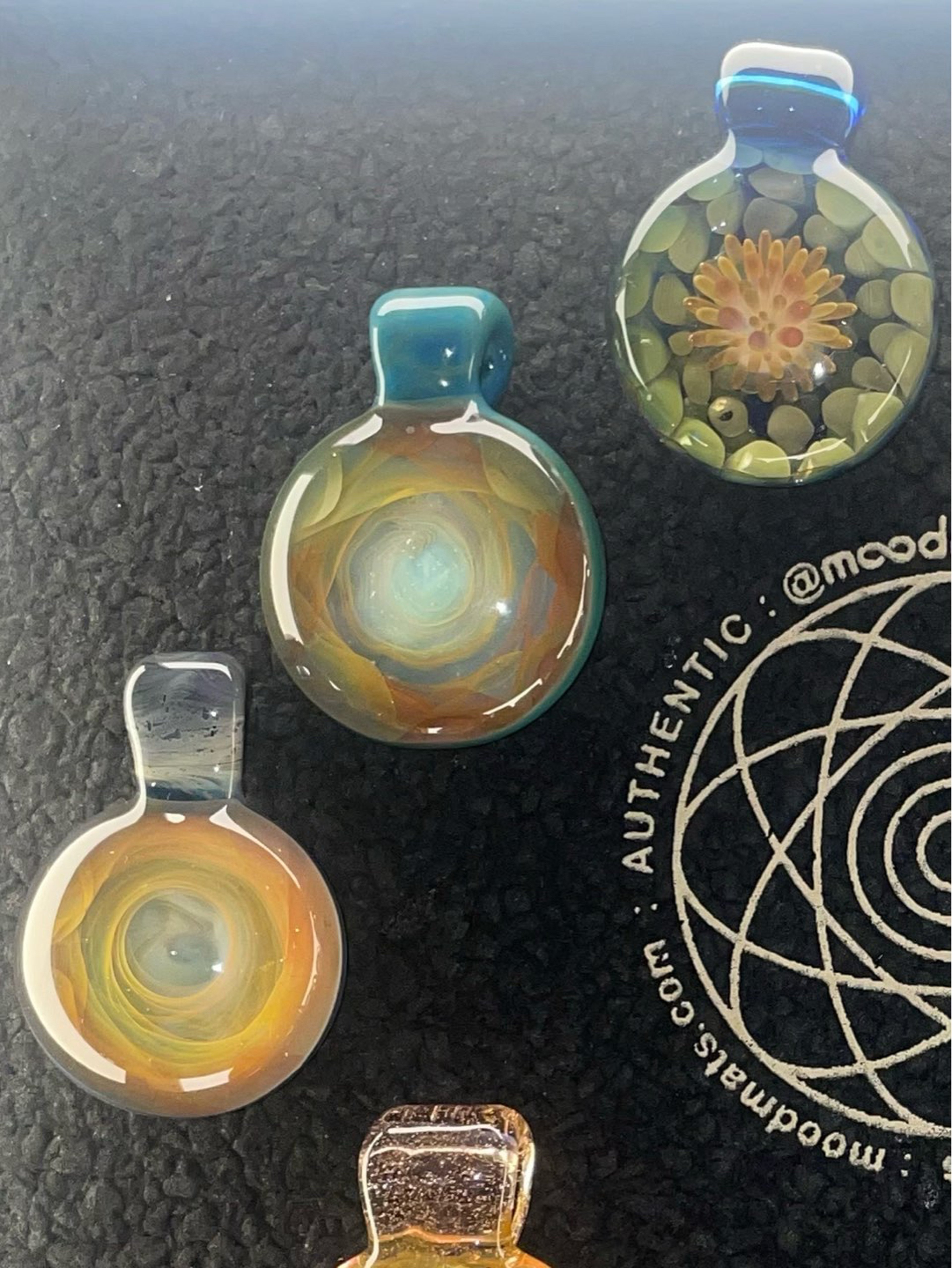 Preview pic of Implosion, Swirls, and Black Hole Pendants