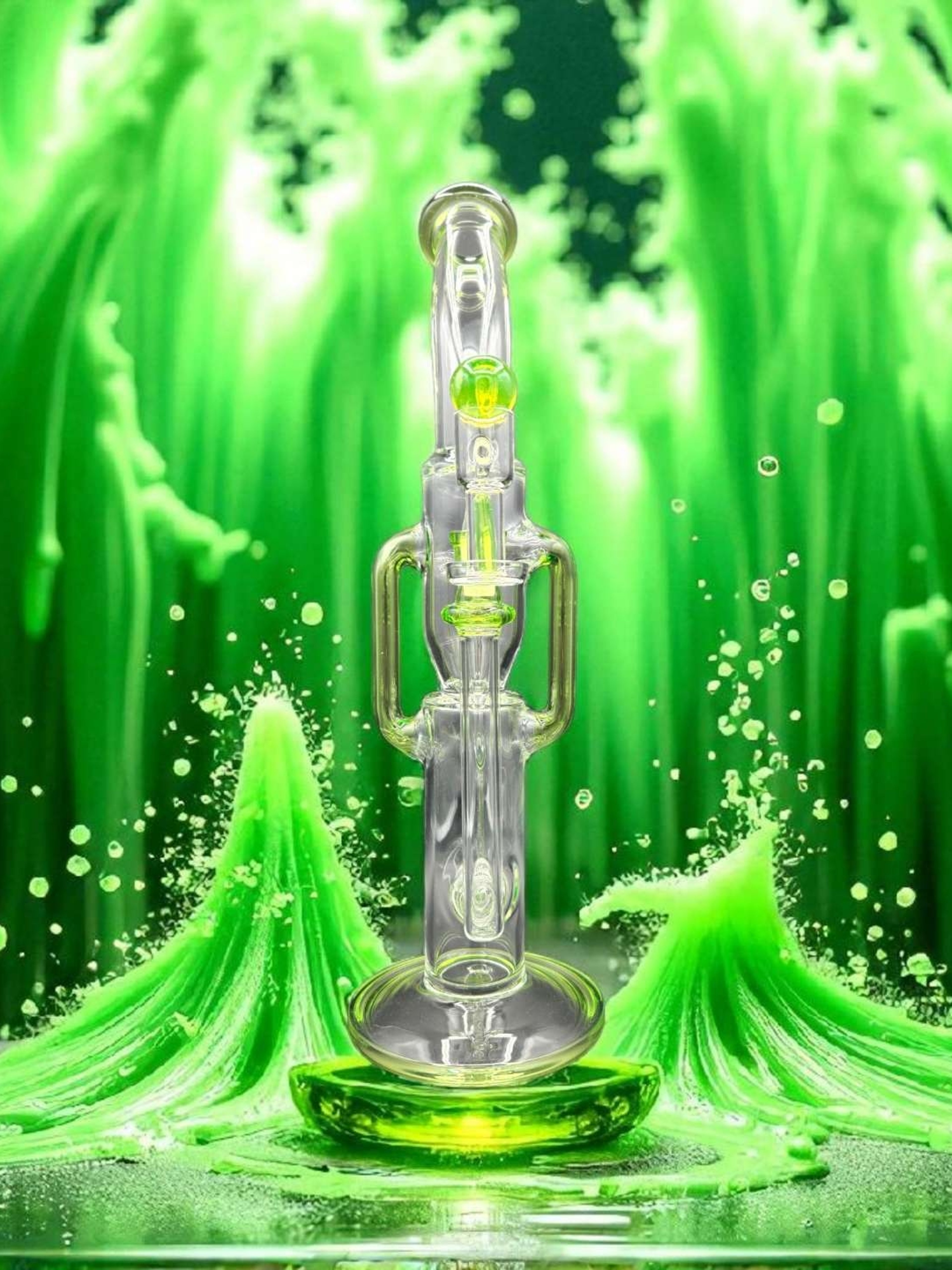 Preview pic of Straight tube slime green Recycler