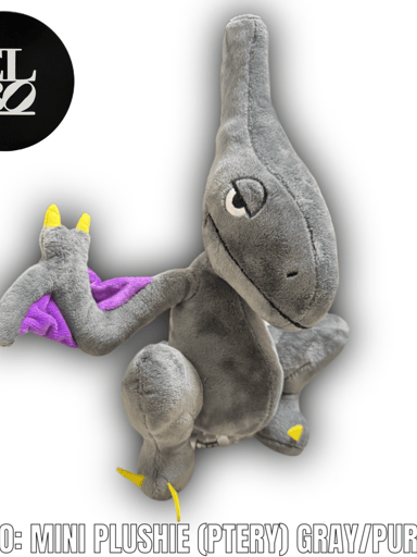 Preview pic of ELBO : mini plush (PTERY) grey/purple