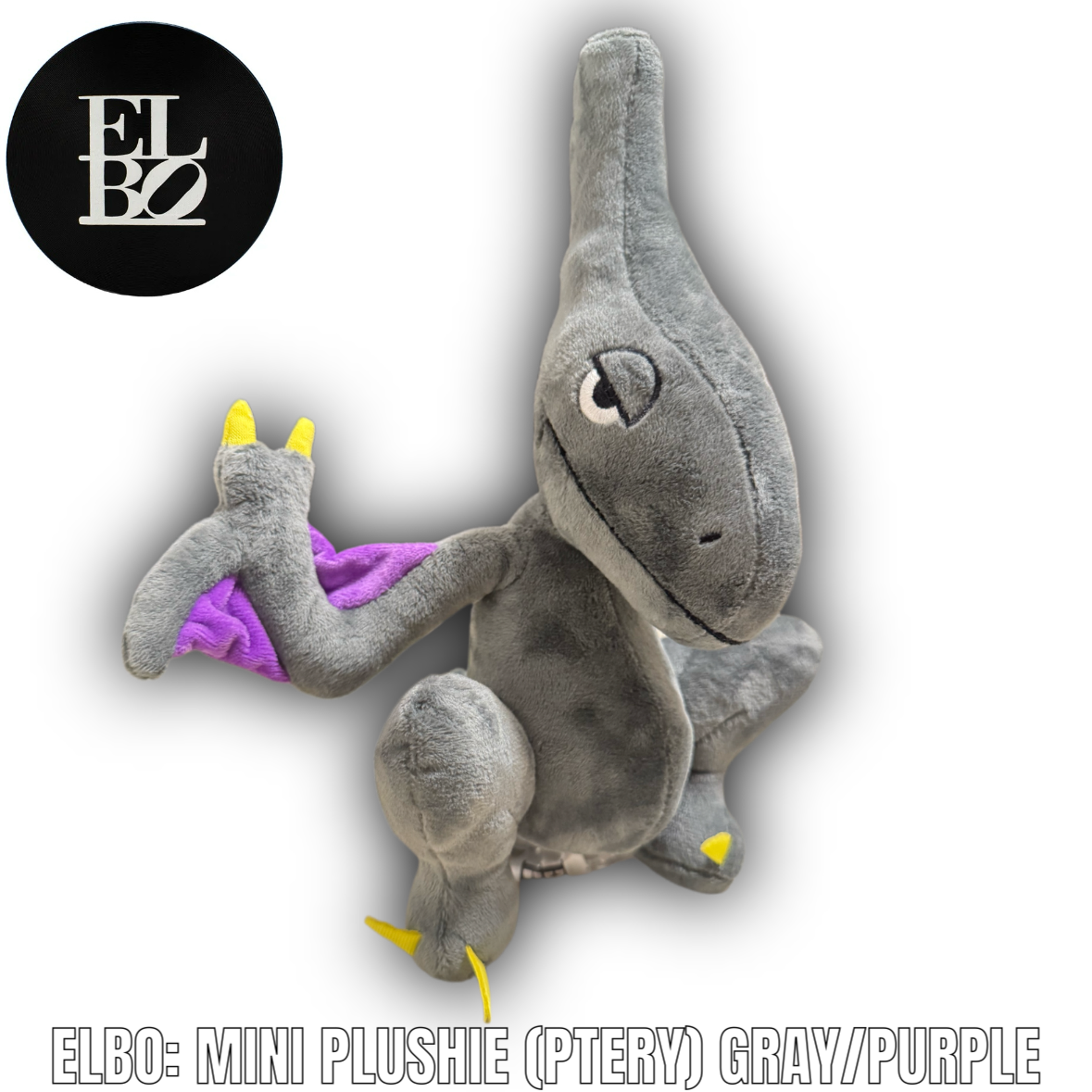 Preview pic of ELBO : mini plush (PTERY) grey/purple