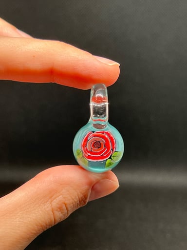 Preview pic of UV Rose mille pendant