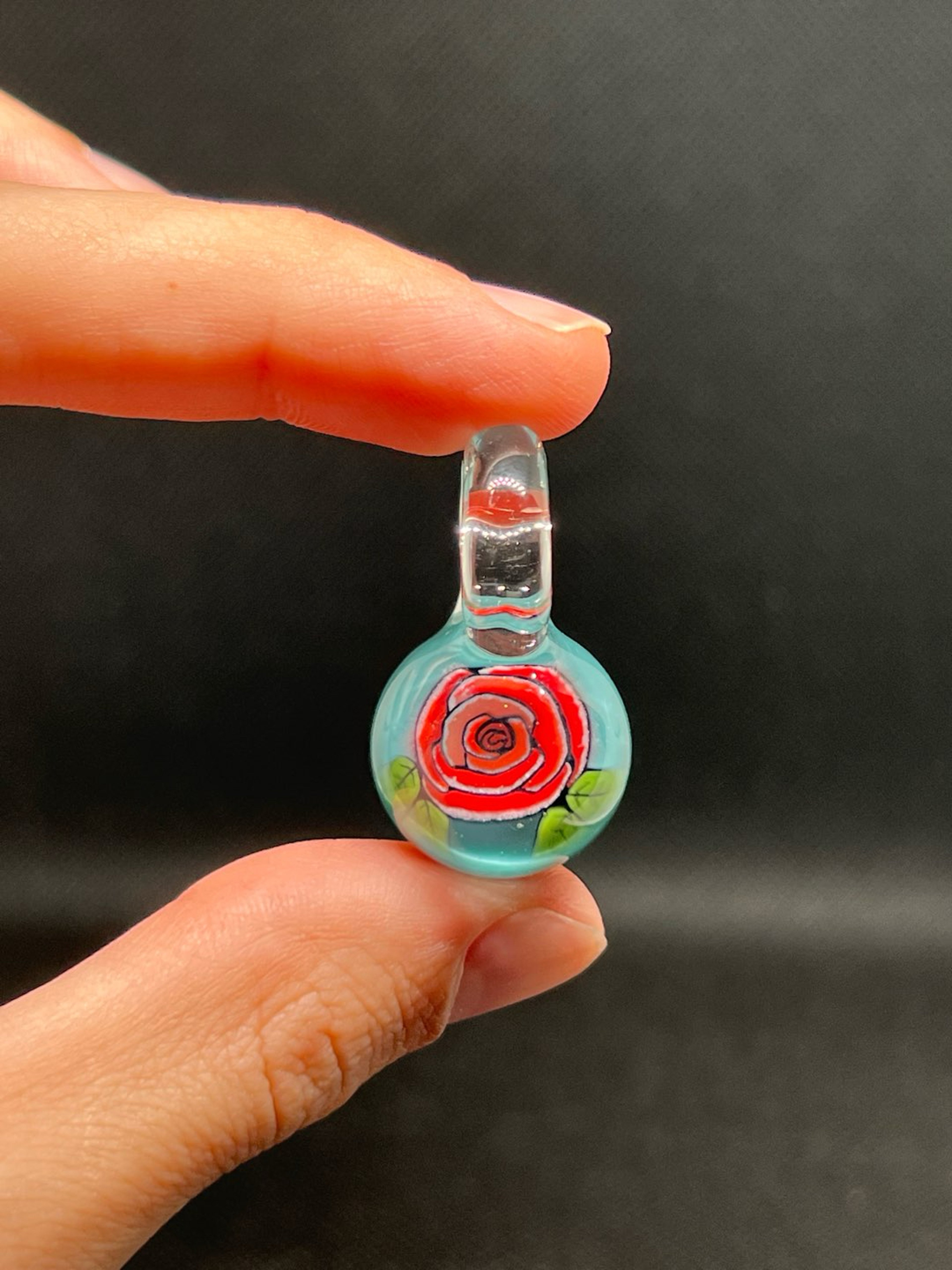 Preview pic of UV Rose mille pendant