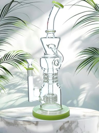 Preview pic of Cali Cloudx 13" Tall Recycler Matrix Perc in Green 💚