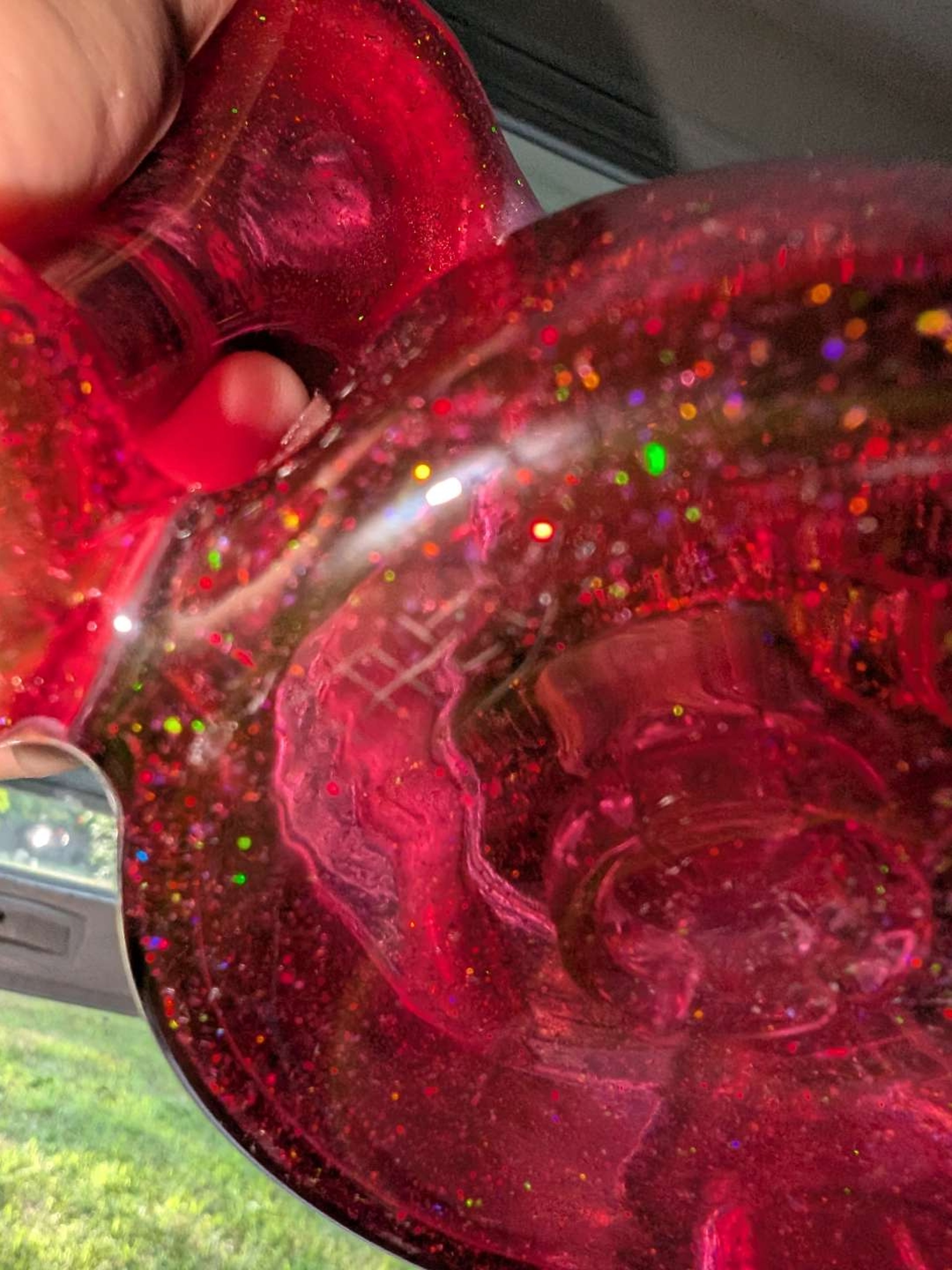 Preview pic of Fumed red crushed opal rbr 14 mm (comes with banger and marble)