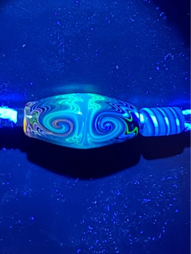 Preview pic of 🔥Full UV Wig Wag and spiral beads /Hand made hemp adjustable bracelet !🧐🔥