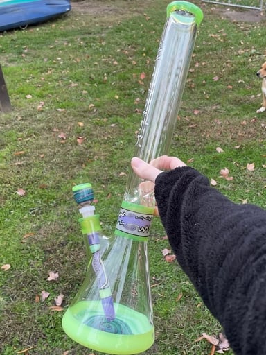 Preview pic of green and pink slyme illadelph beaker