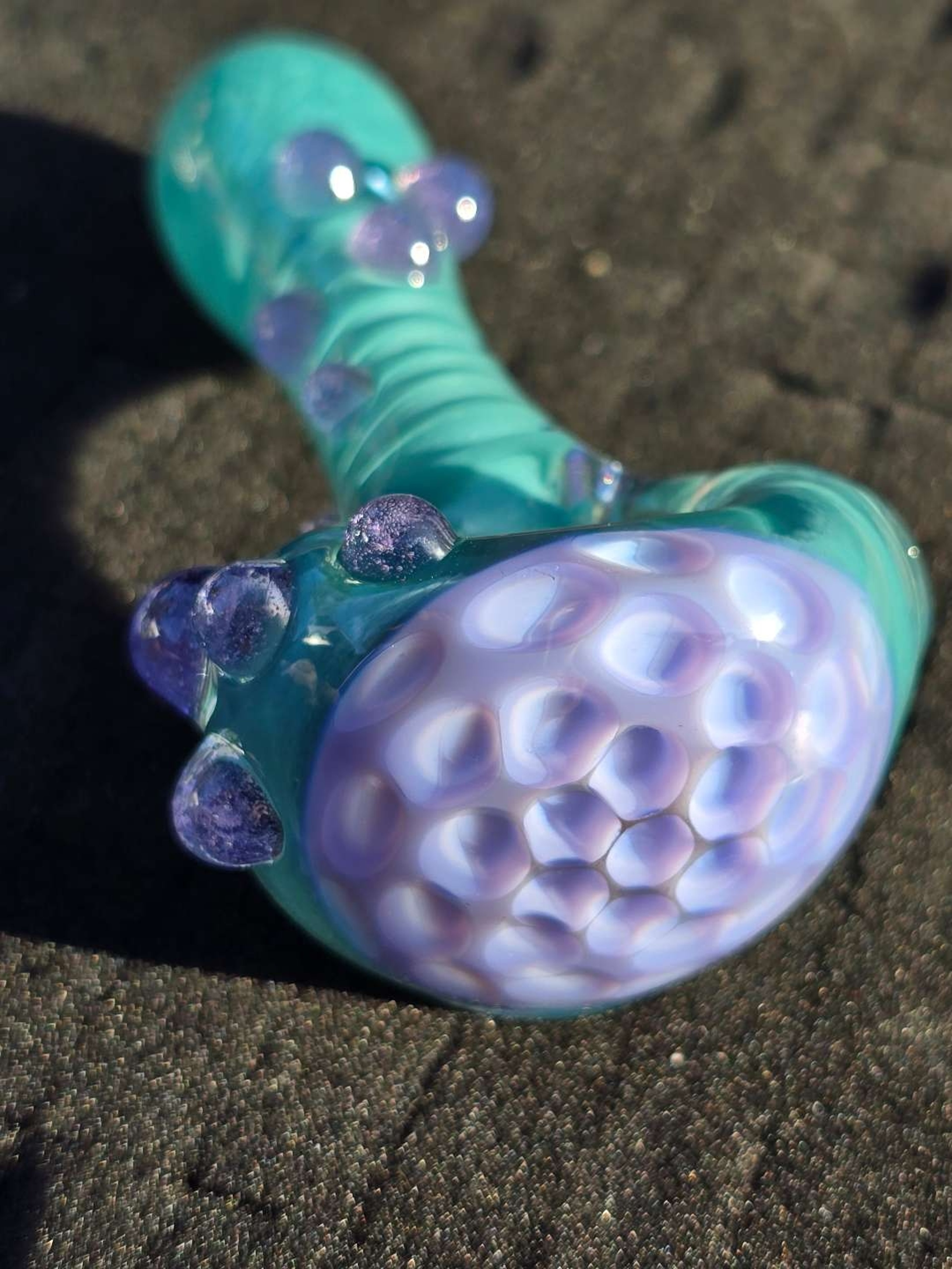 Preview pic of Purple X Aqua Glass Pipe