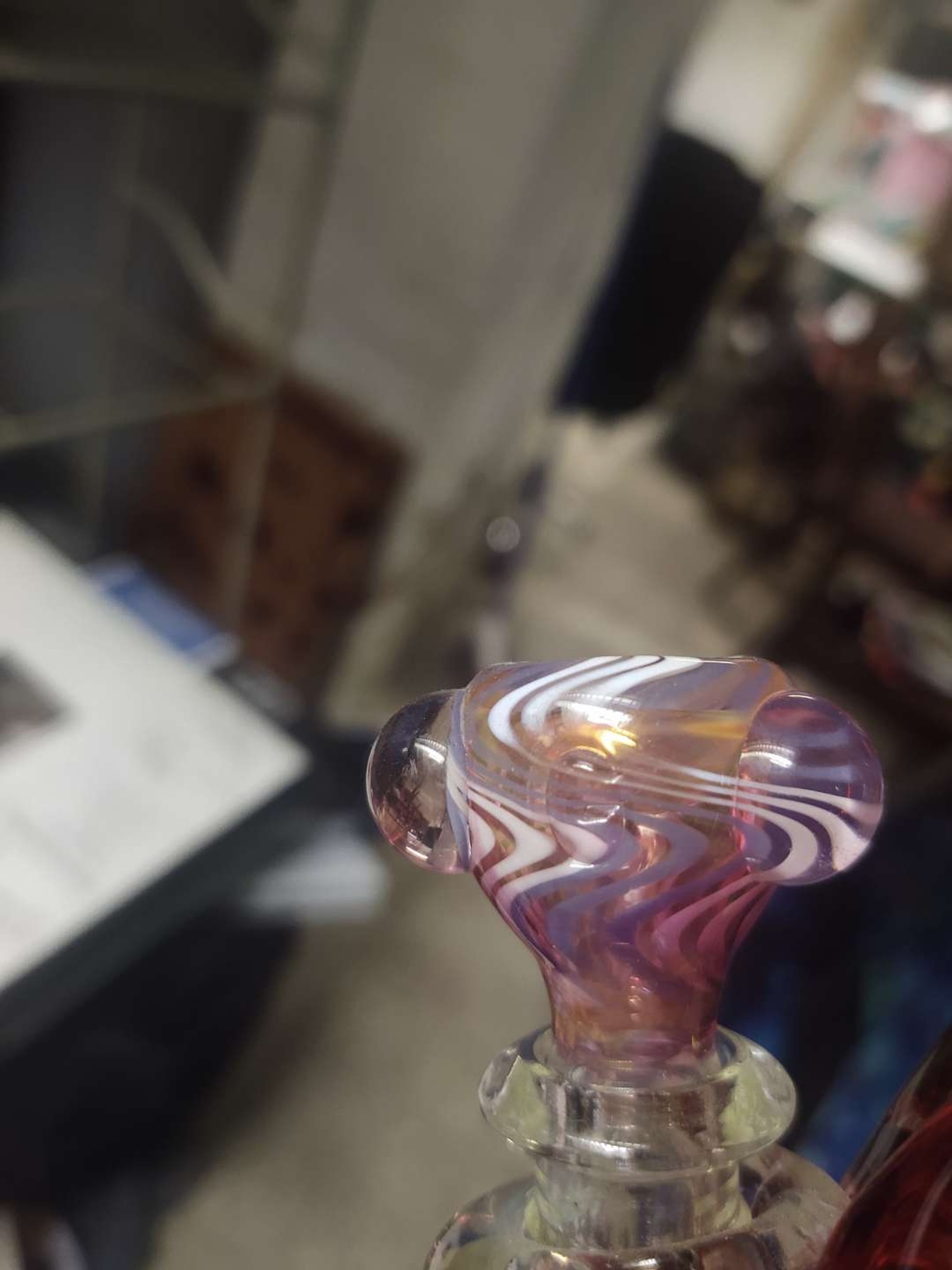 Preview pic of Striped 14mm grinder glass slide