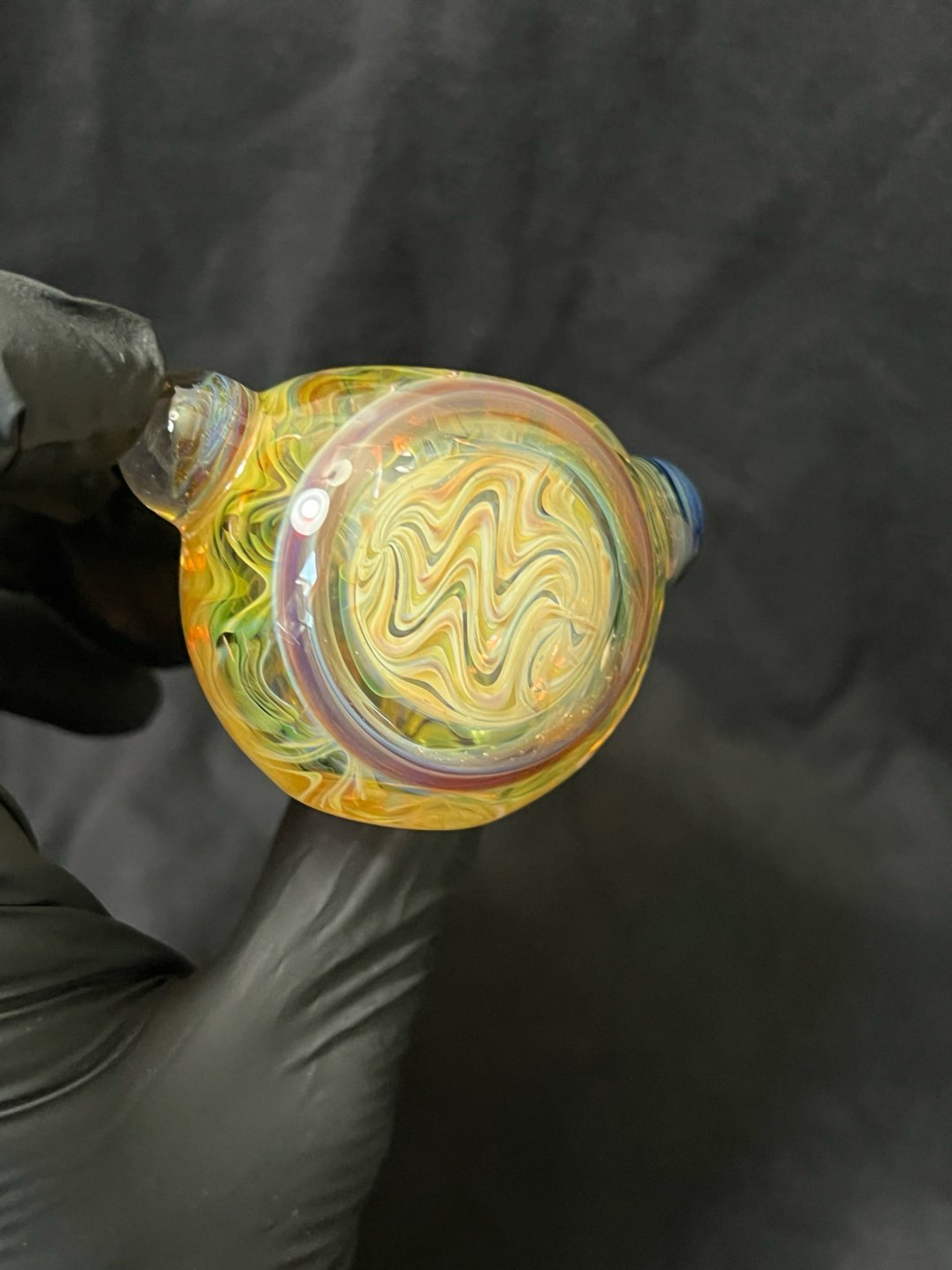 Preview pic of Fumed wrap and raked spoon, with a fumed wig wag end.